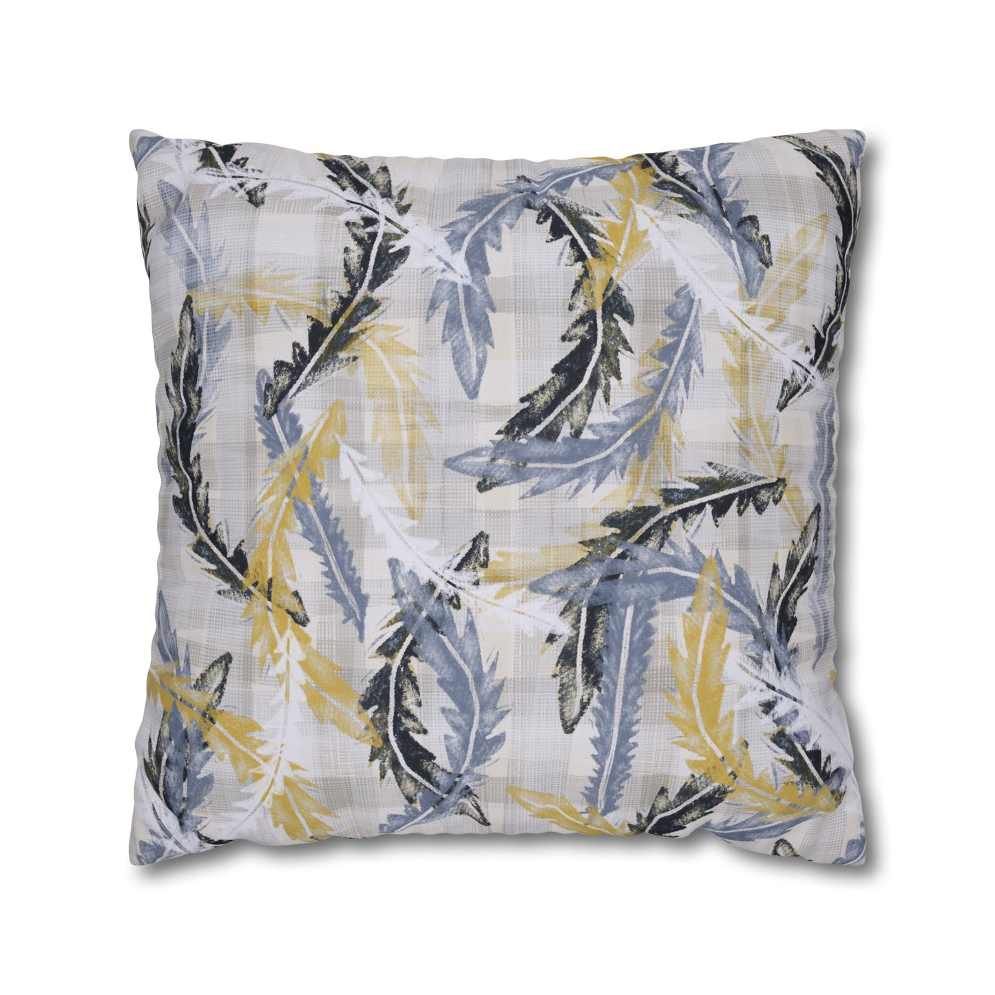 Banksia Blue Collection - hand drawn artwork - leafy cushion - Solei Designs