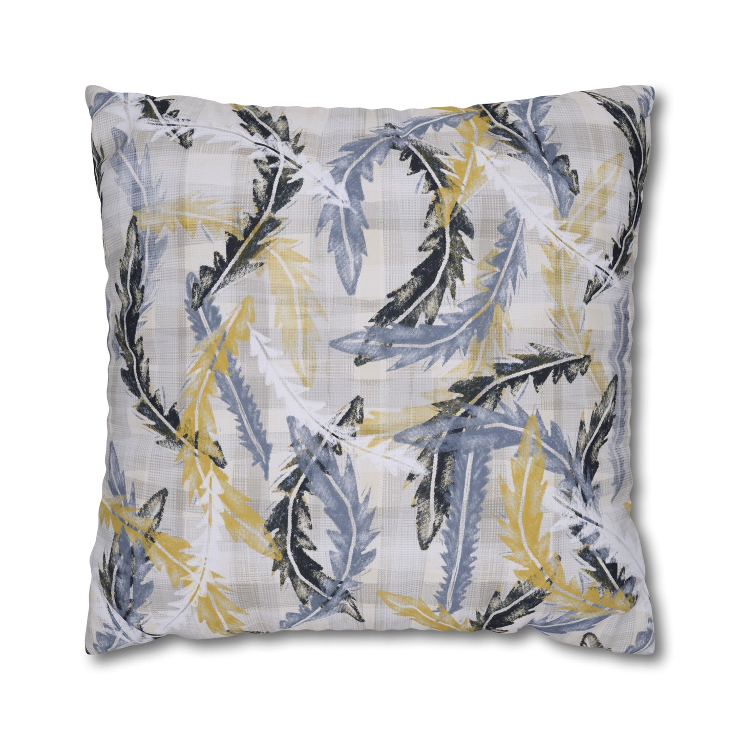 Banksia Blue Collection - hand drawn artwork - leafy cushion - Solei Designs