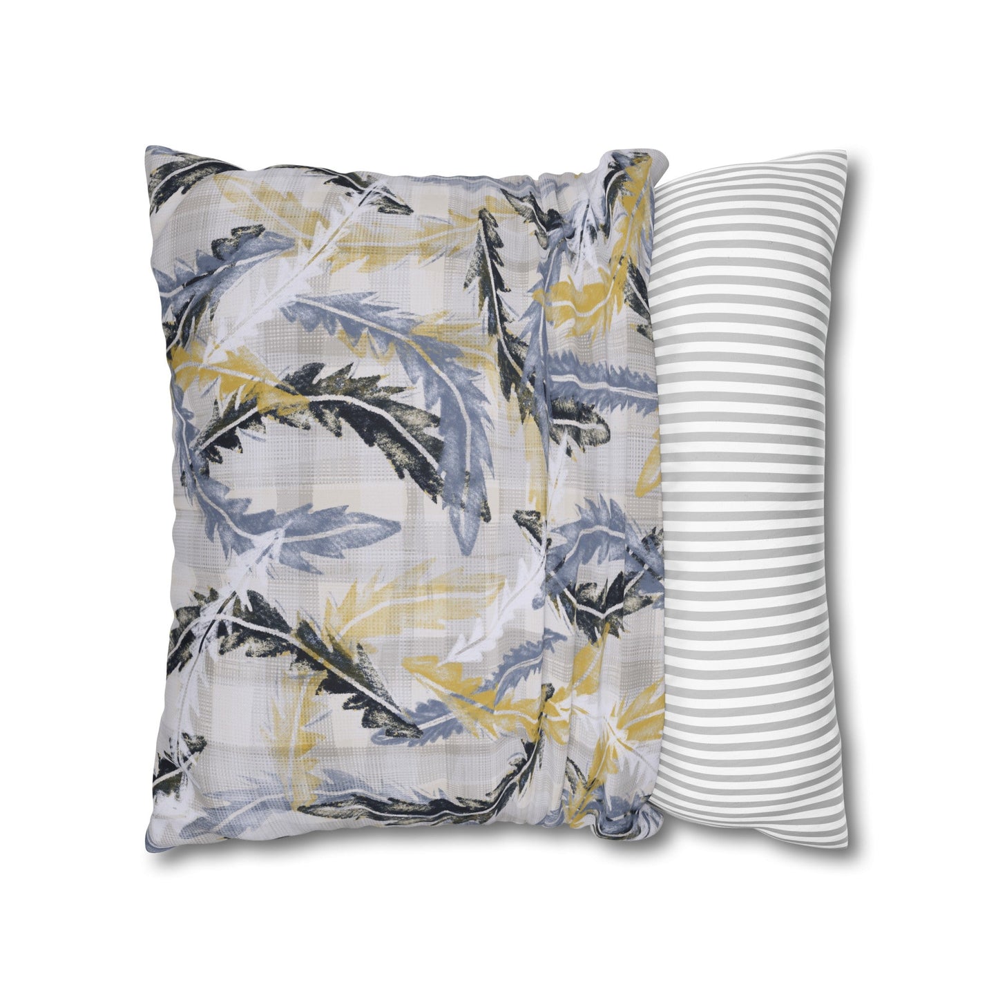 Banksia Blue Collection - hand drawn artwork - leafy cushion - Solei Designs