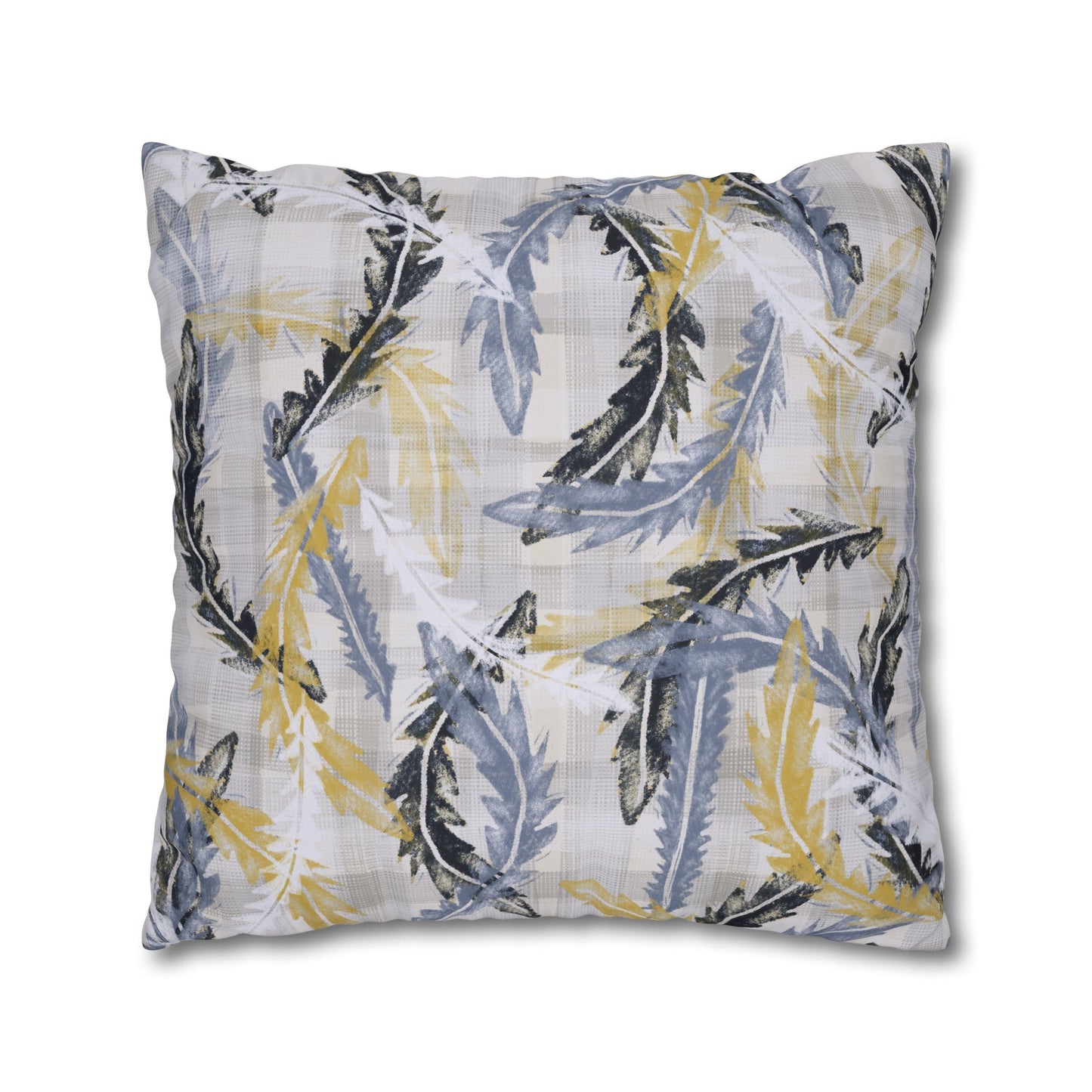 Banksia Blue Collection - hand drawn artwork - leafy cushion - Solei Designs