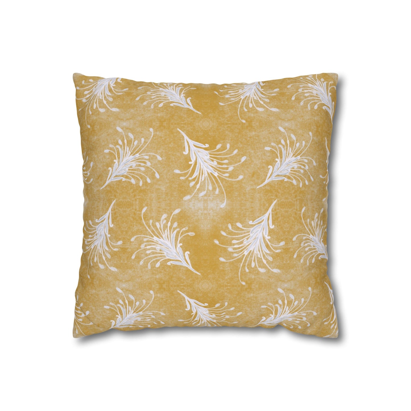 Banksia Blue Collection - hand drawn artwork - yellow grevillea cushion - Solei Designs