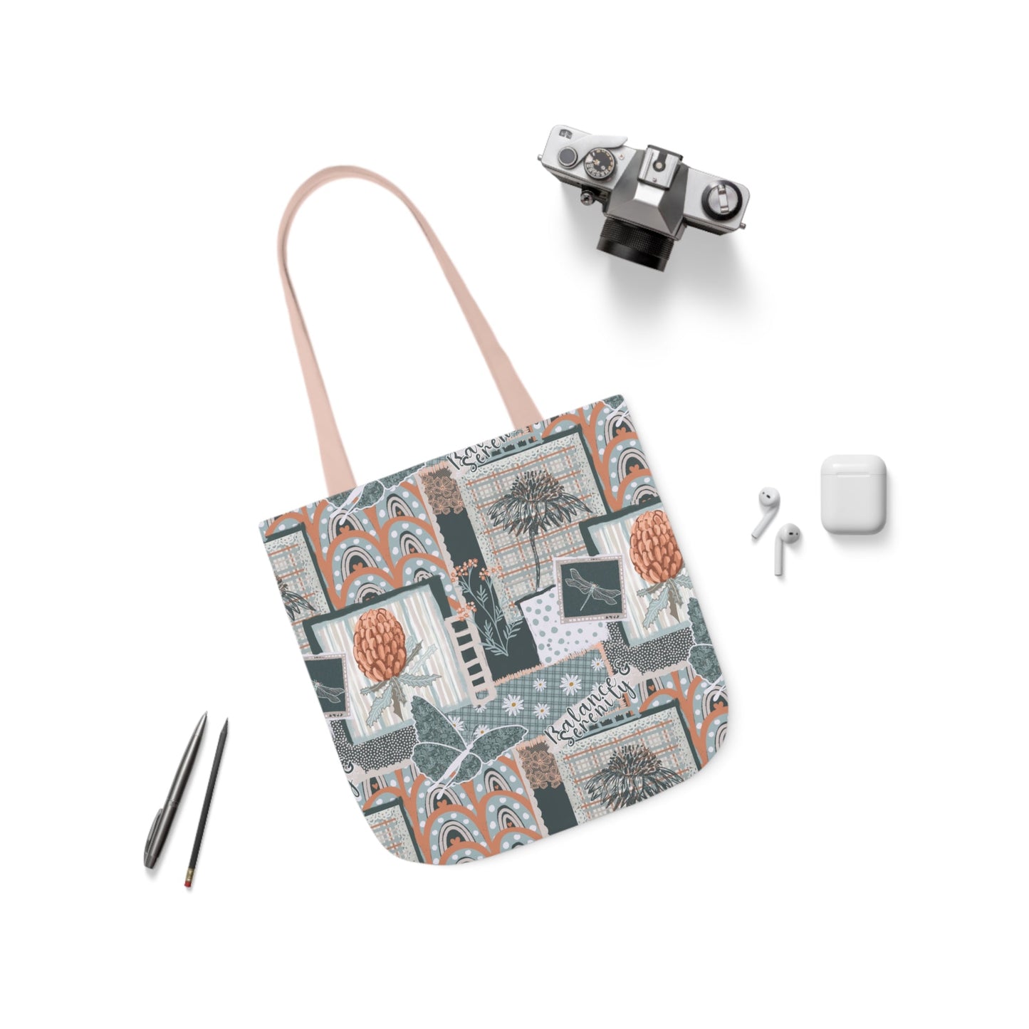 Canvas Tote Bag - Hand drawn artwork - Solei Designs