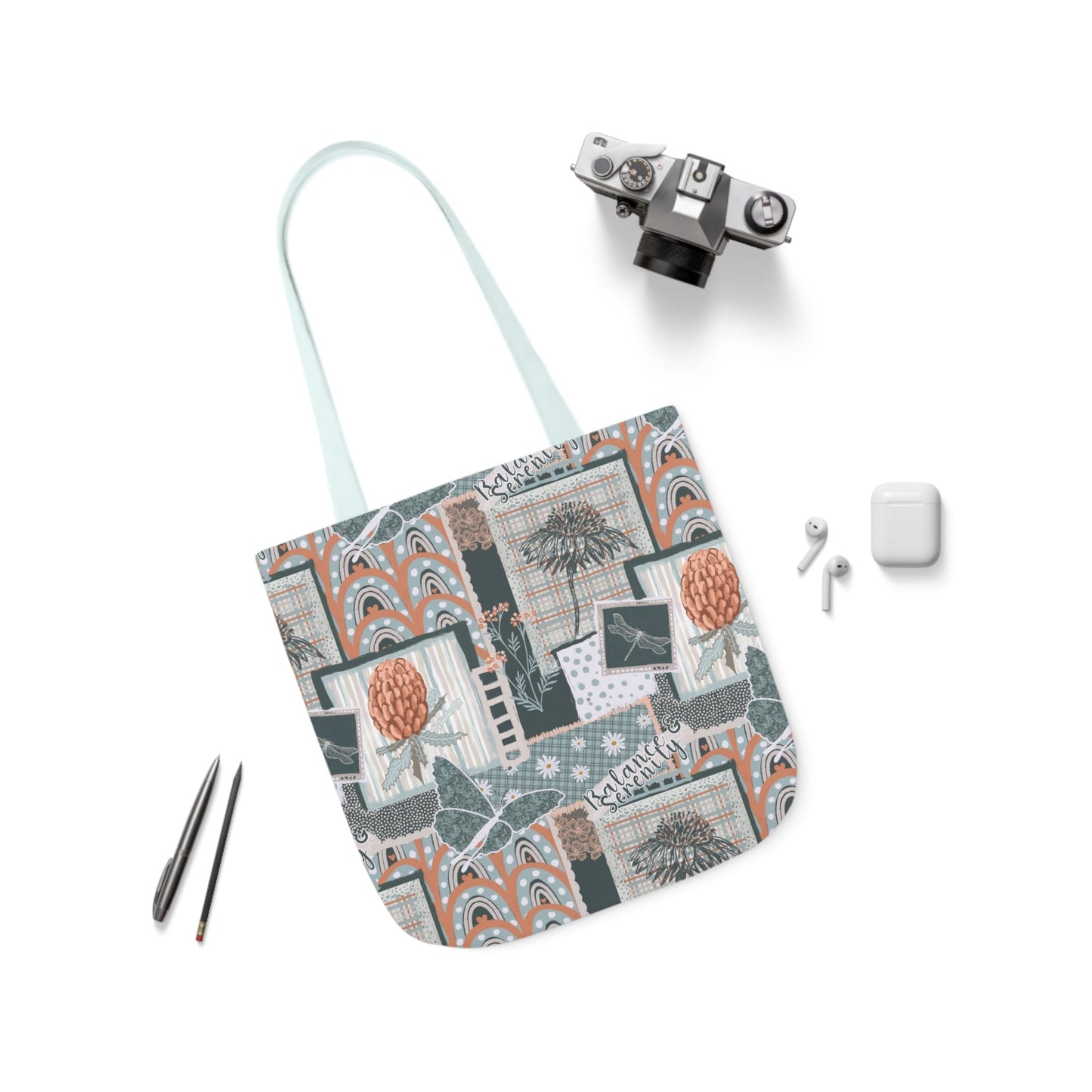 Canvas Tote Bag - Hand drawn artwork - Solei Designs