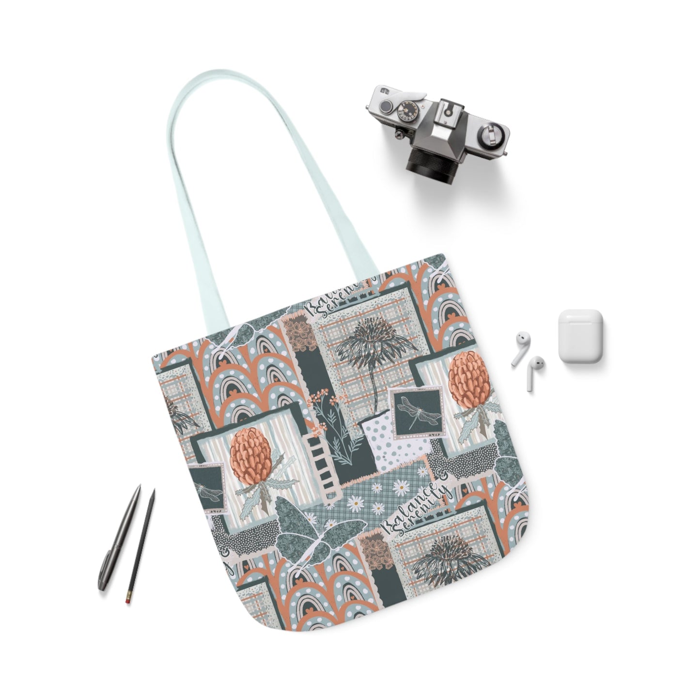 Canvas Tote Bag - Hand drawn artwork - Solei Designs