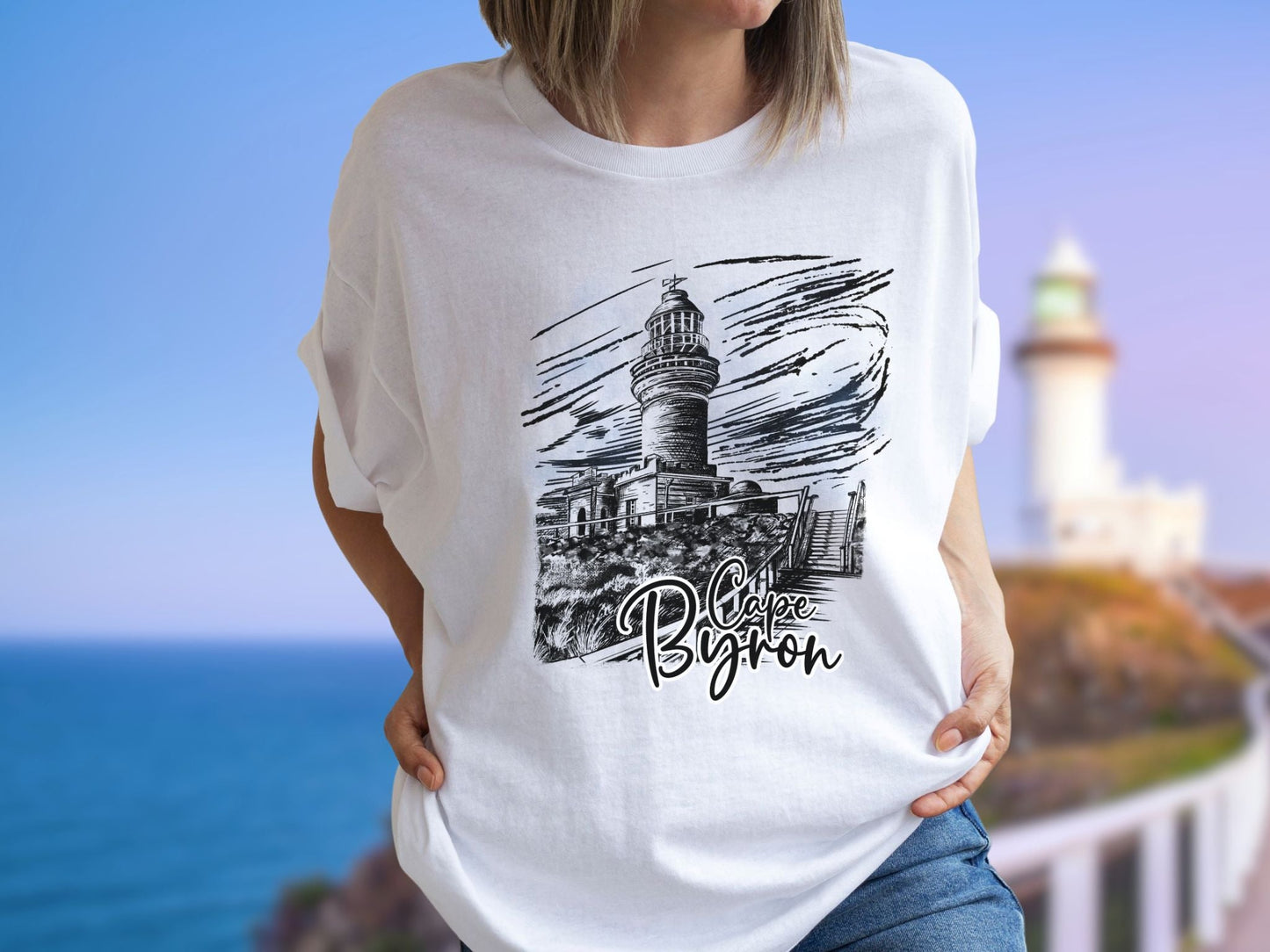 Cape Byron custom designed Australian souvenir t shirt - Solei Designs