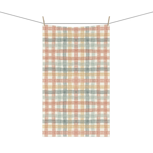 Checkered compliment - 100% Cotton Kitchen Tea Towel from the Native Patches design collection - Solei Designs