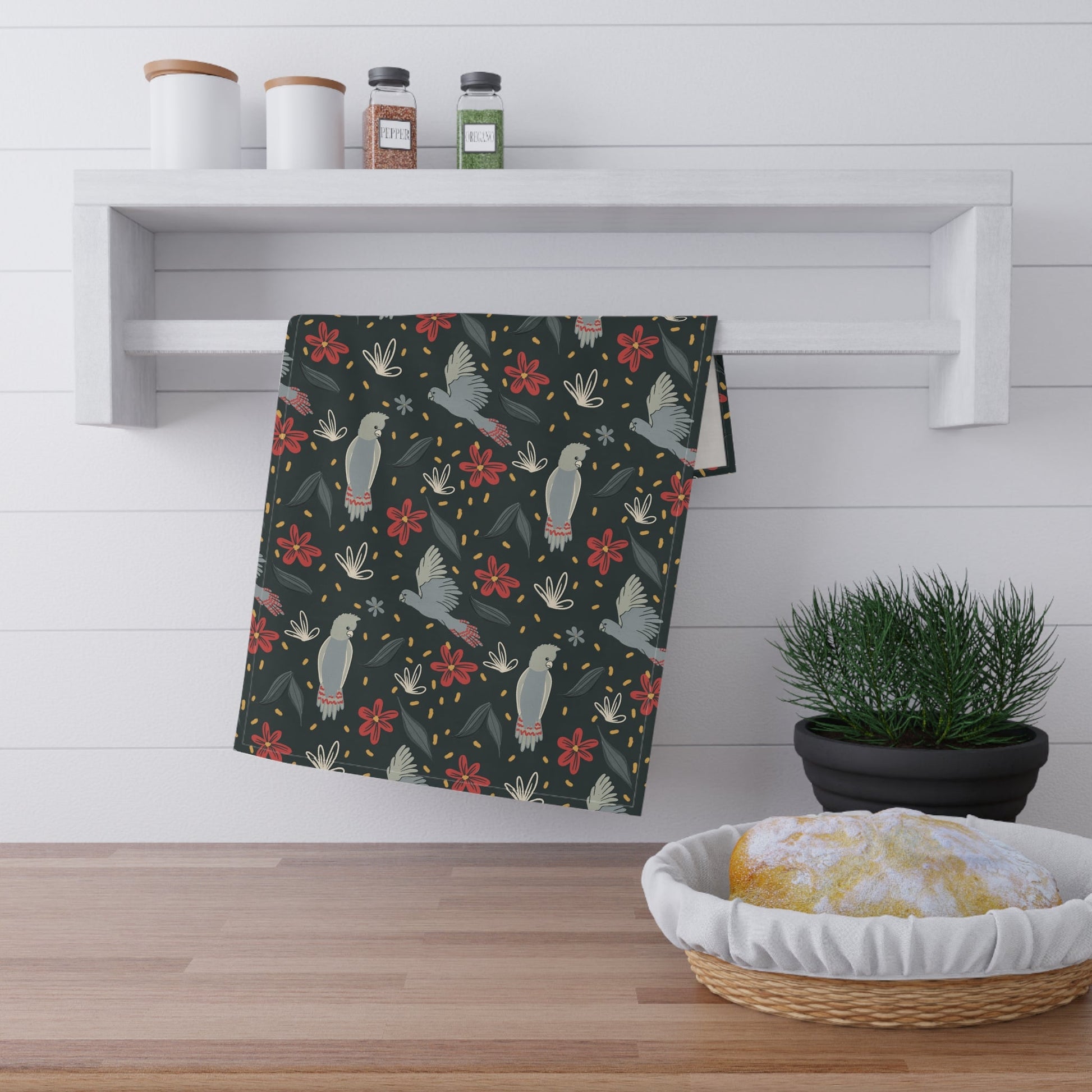 Cockatoo Print - 100% Cotton Kitchen Tea Towels from the Summer Daze Collection - Solei Designs