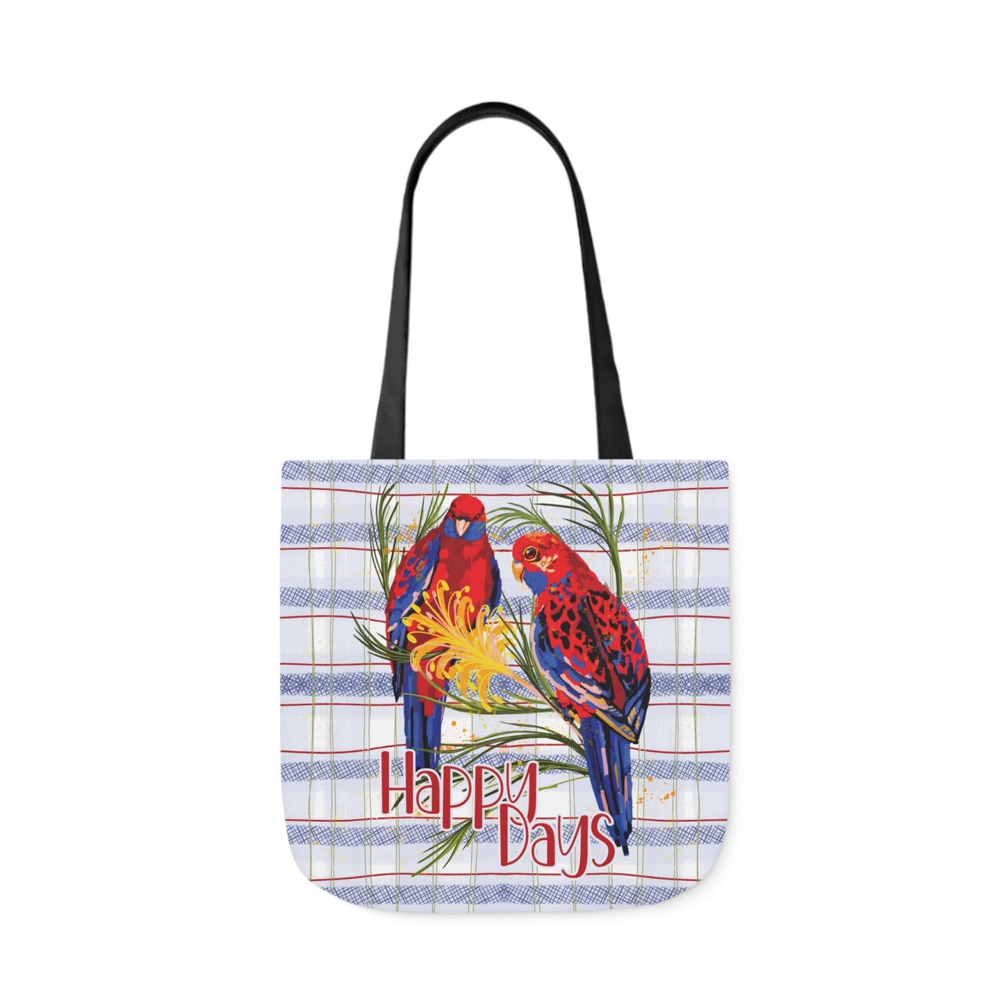 Crimson Rosella custom design Tote Bag - Hand drawn artwork & custom text available - Solei Designs