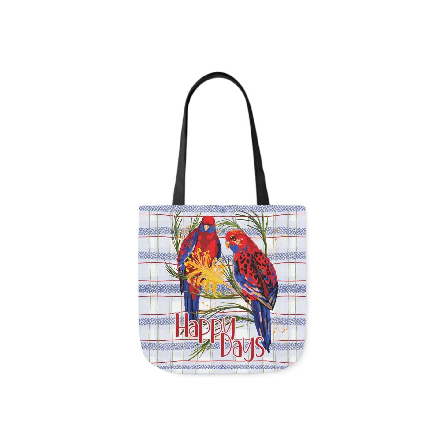 Crimson Rosella custom design Tote Bag - Hand drawn artwork & custom text available - Solei Designs