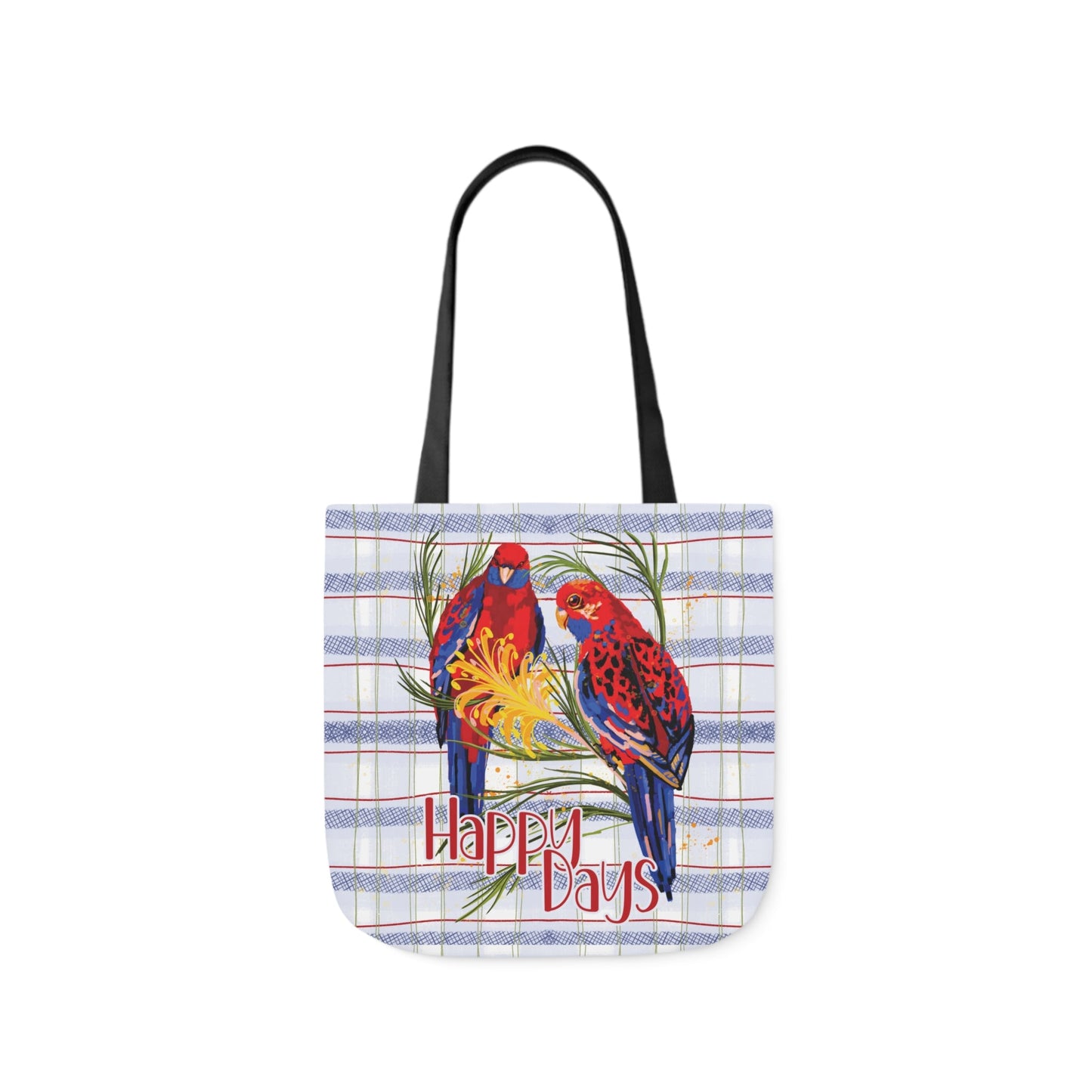 Crimson Rosella custom design Tote Bag - Hand drawn artwork & custom text available - Solei Designs