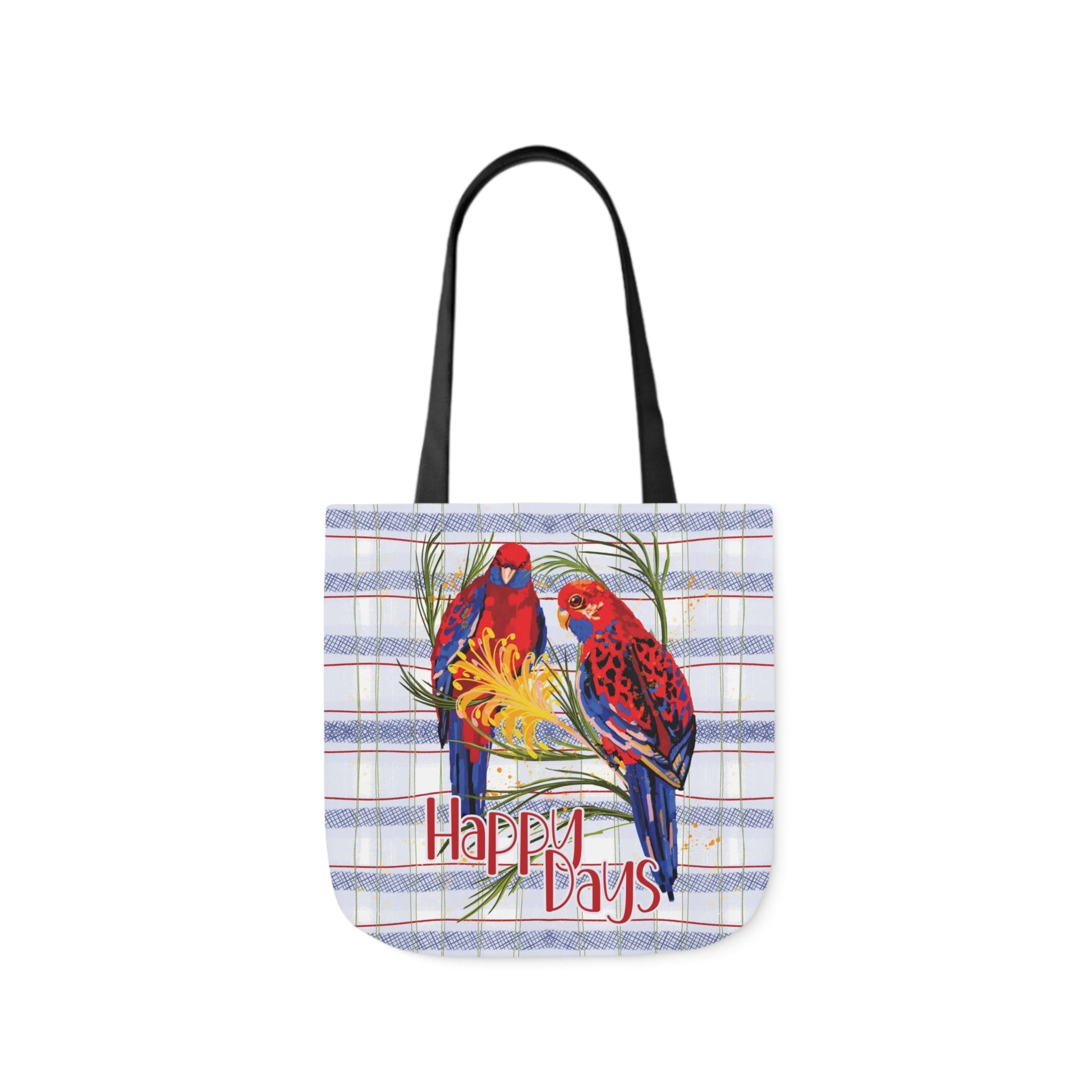 Crimson Rosella custom design Tote Bag - Hand drawn artwork & custom text available - Solei Designs