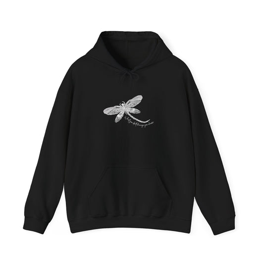Dragonfly Hoodie - Hand - Drawn Dragonfly Illustration Pullover - Solei Designs