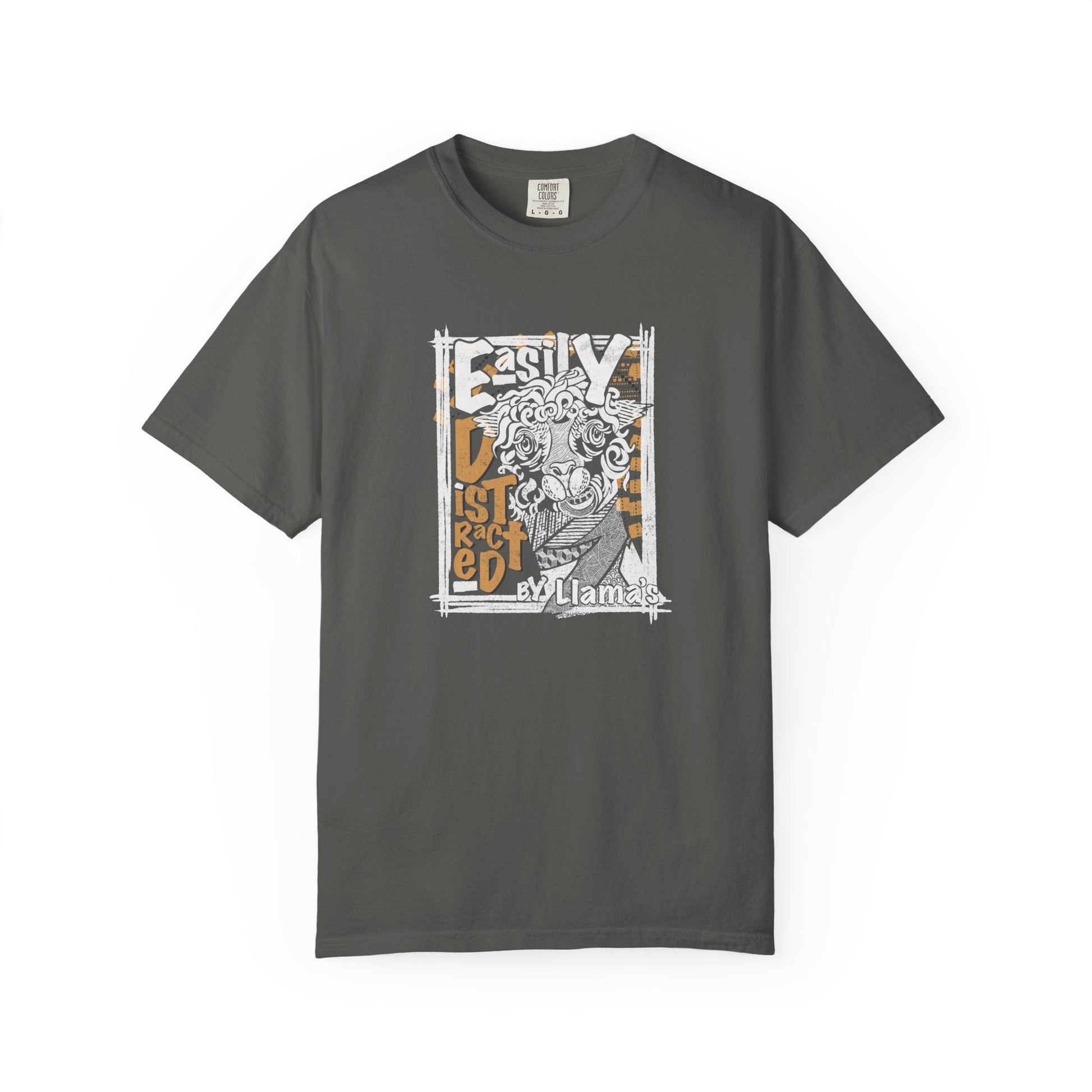 Easily Distracted by Llama's - C1717 Custom Graphic Soft style T Shirt - Solei Designs
