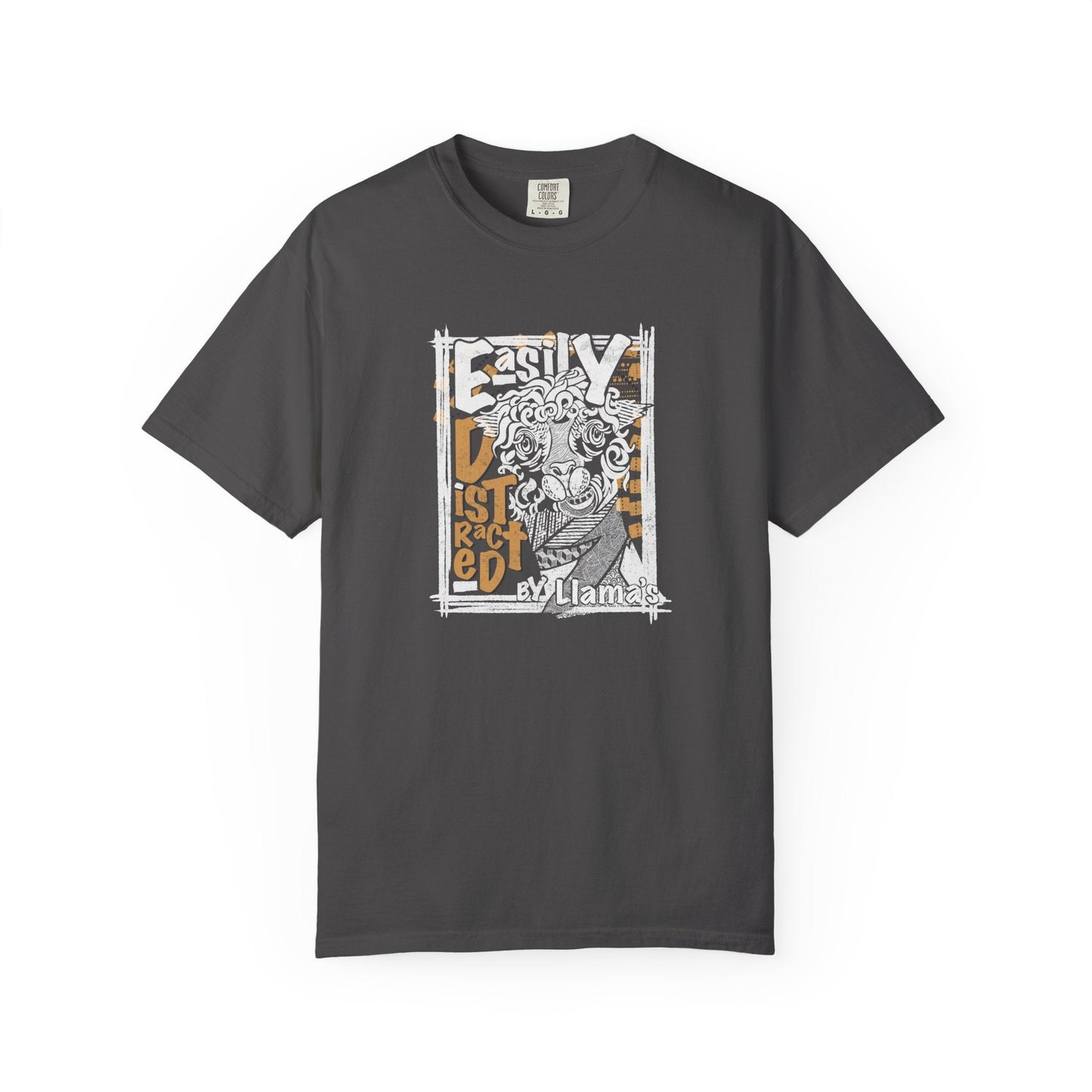 Easily Distracted by Llama's - C1717 Custom Graphic Soft style T Shirt - Solei Designs