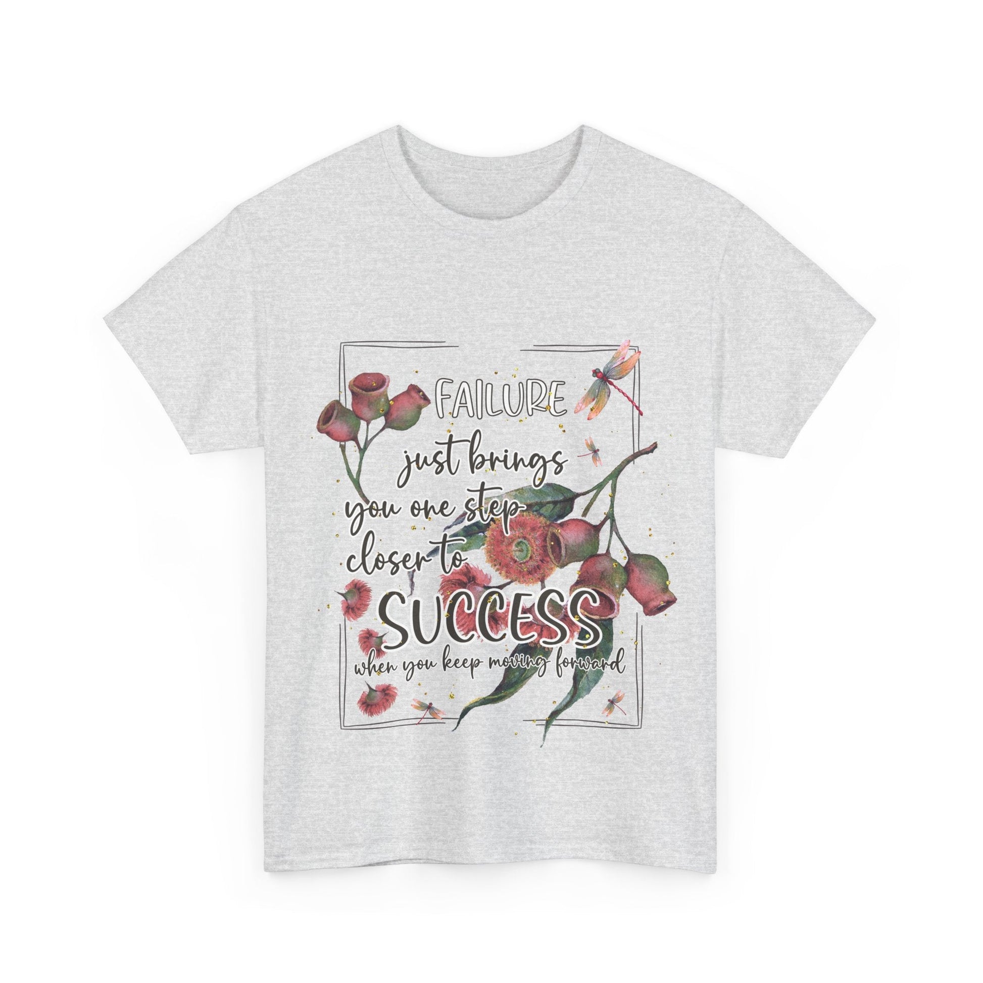 Failure leads to Success gum tree floral graphic t shirt design - custom text available - Solei Designs