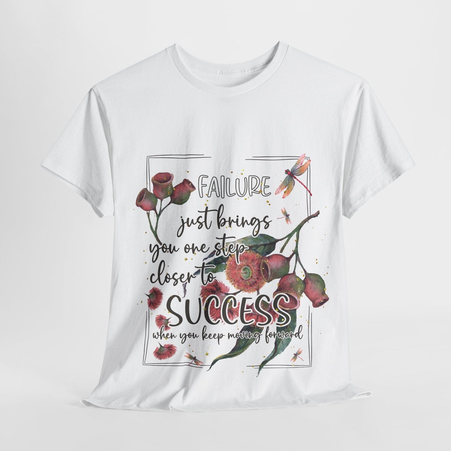 Failure leads to Success gum tree floral graphic t shirt design - custom text available - Solei Designs