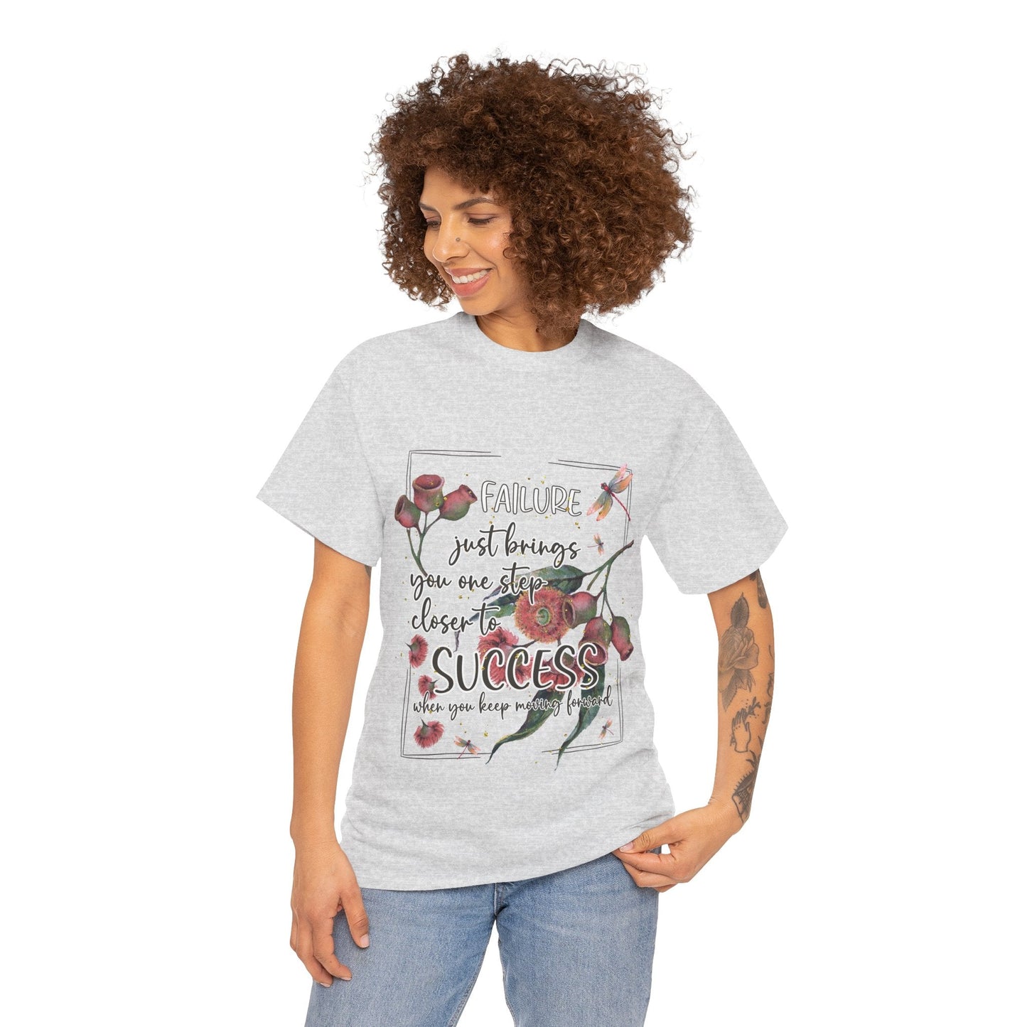 Failure leads to Success gum tree floral graphic t shirt design - custom text available - Solei Designs