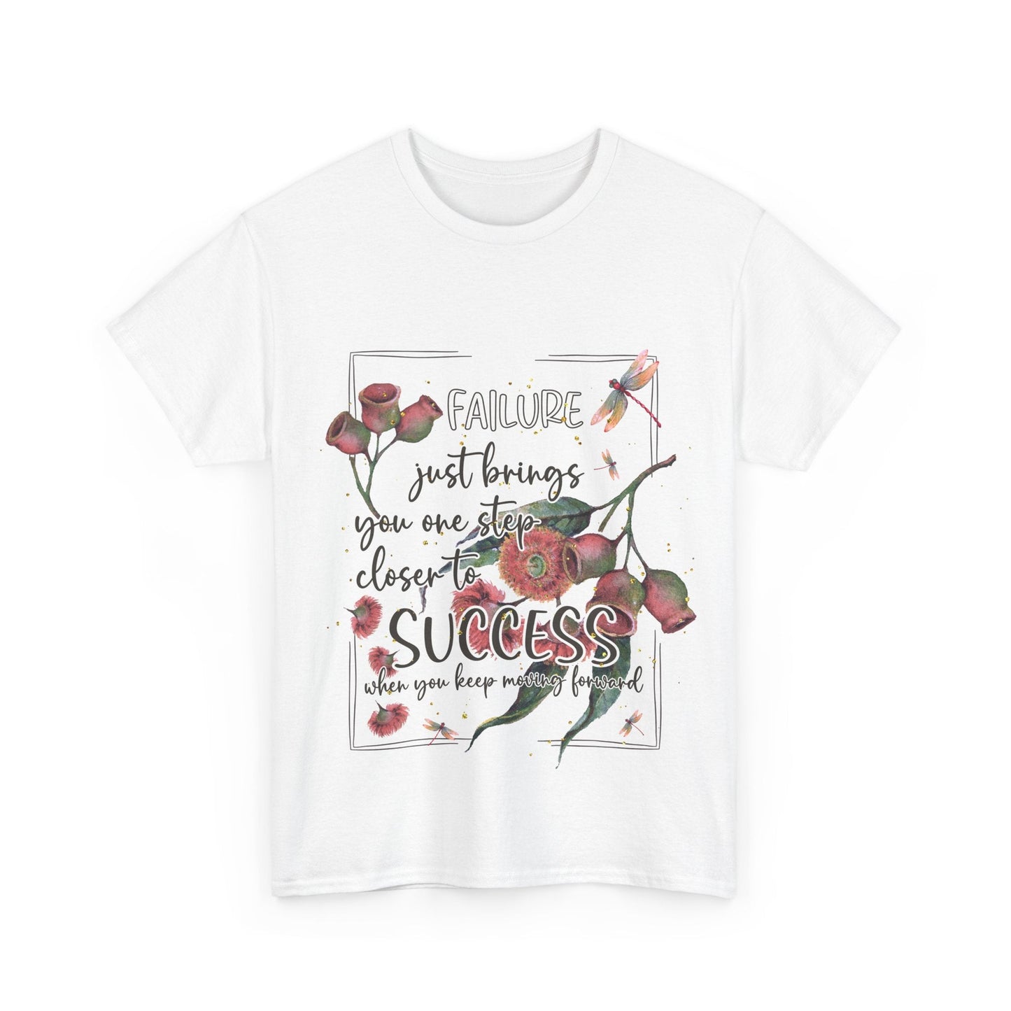 Failure leads to Success gum tree floral graphic t shirt design - custom text available - Solei Designs