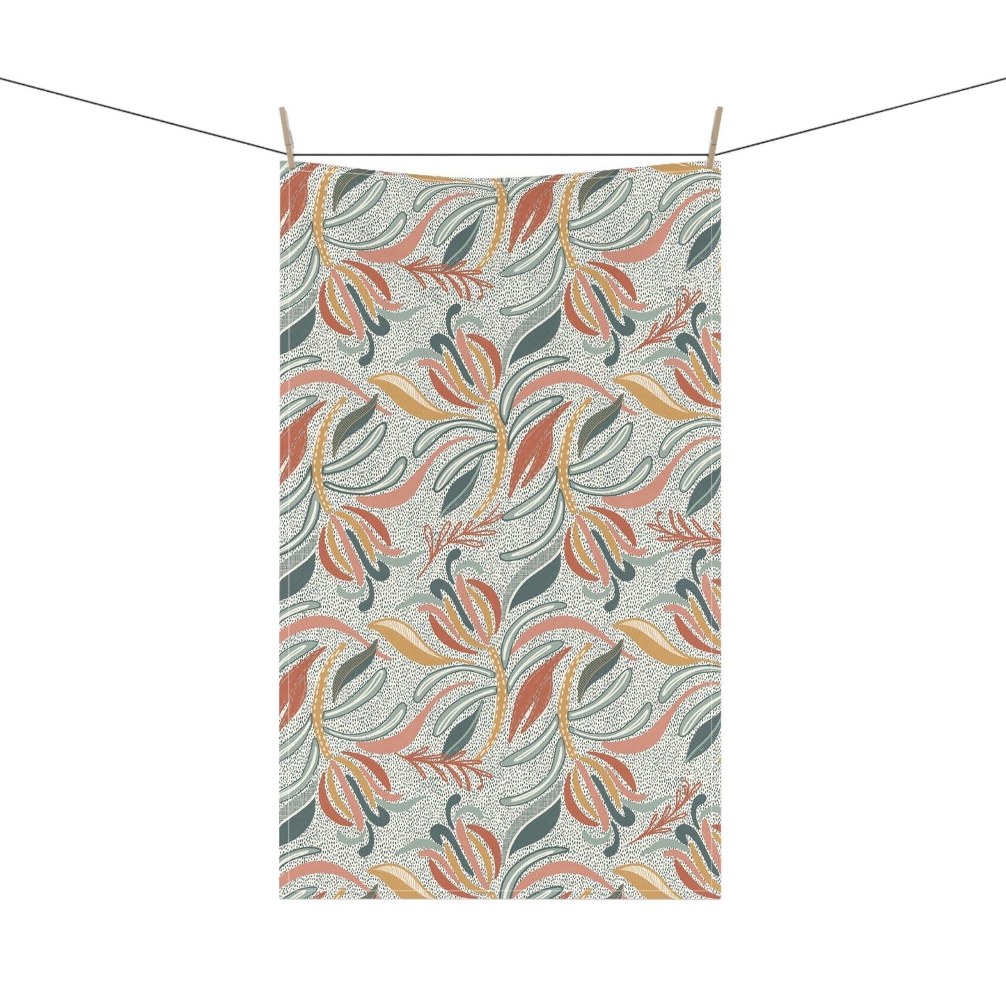 Flirty floral - 100% Cotton Kitchen Tea Towel from the Native Patches design collection - Solei Designs