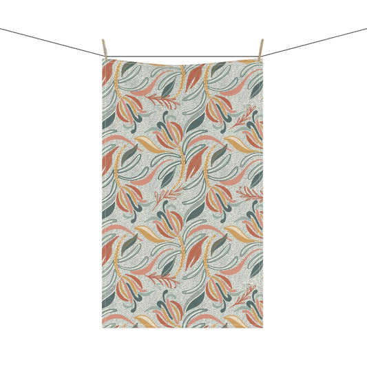 Flirty floral - 100% Cotton Kitchen Tea Towel from the Native Patches design collection - Solei Designs