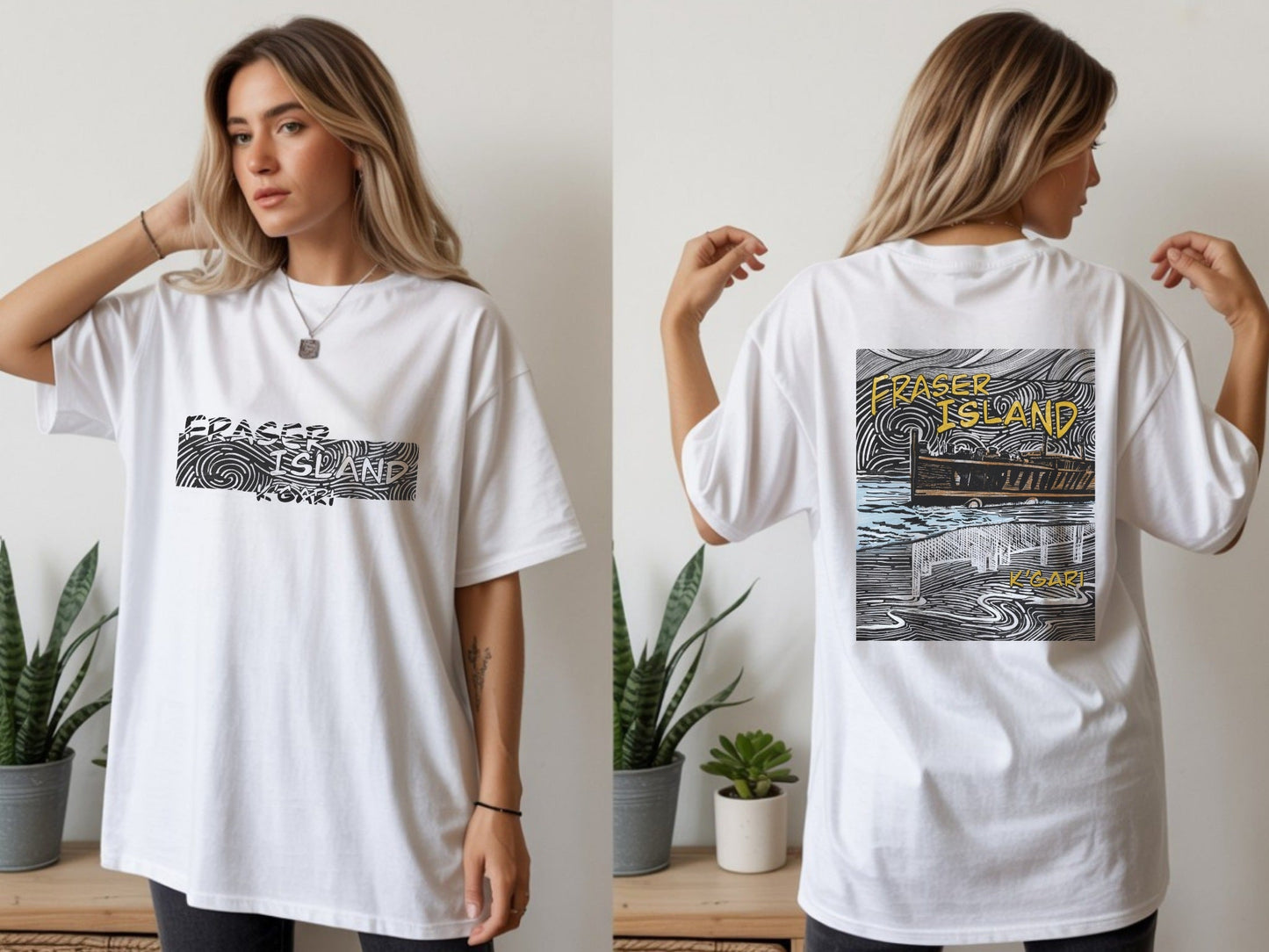 Fraser Island K'Gari hand drawn design - Australian souvenir t shirt - Solei Designs