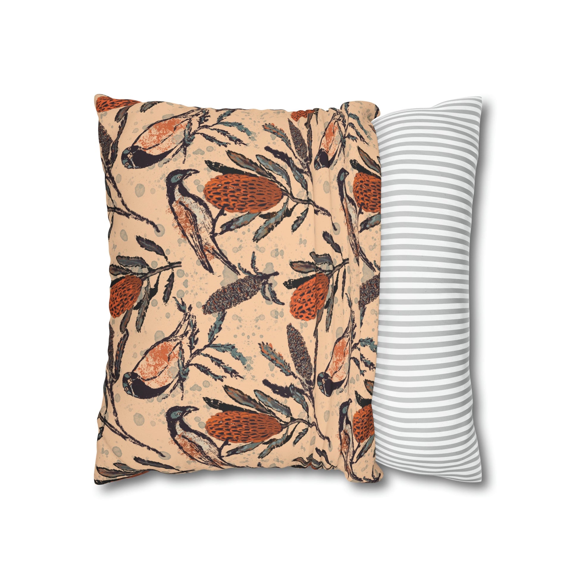 Honey Eaters Collection - Birds and Banksia flowers, hand drawn pattern - Solei Designs