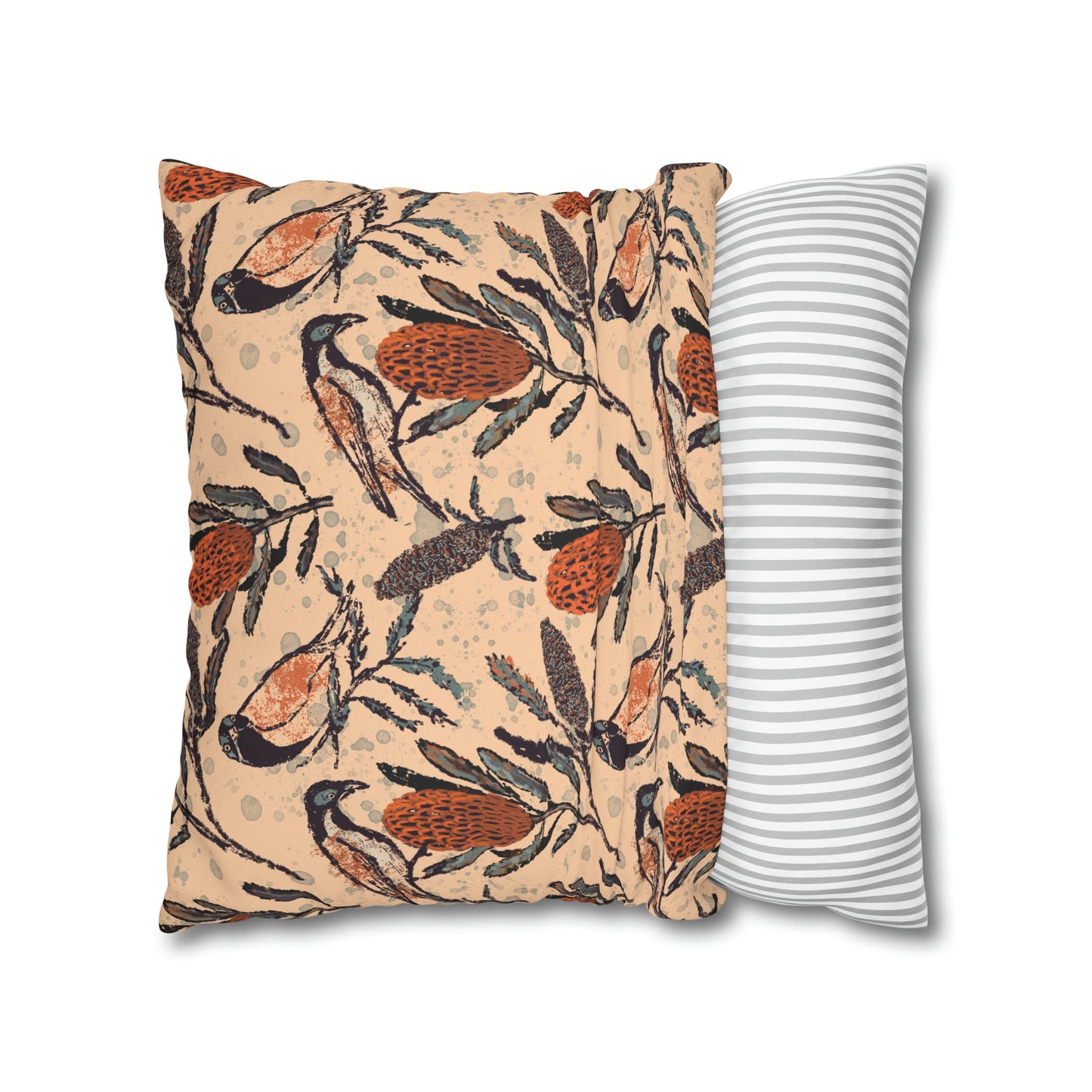 Honey Eaters Collection - Birds and Banksia flowers, hand drawn pattern - Solei Designs