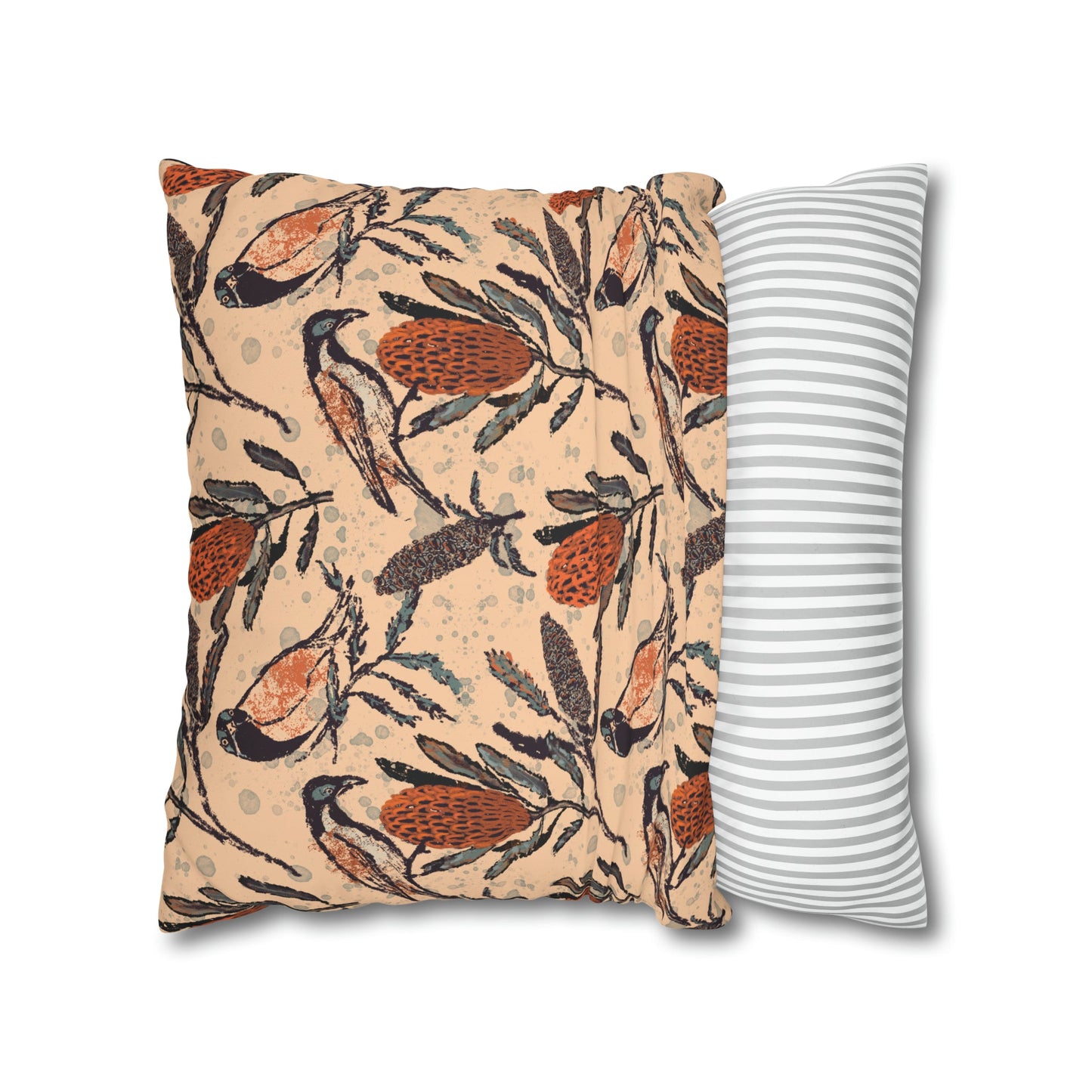 Honey Eaters Collection - Birds and Banksia flowers, hand drawn pattern - Solei Designs