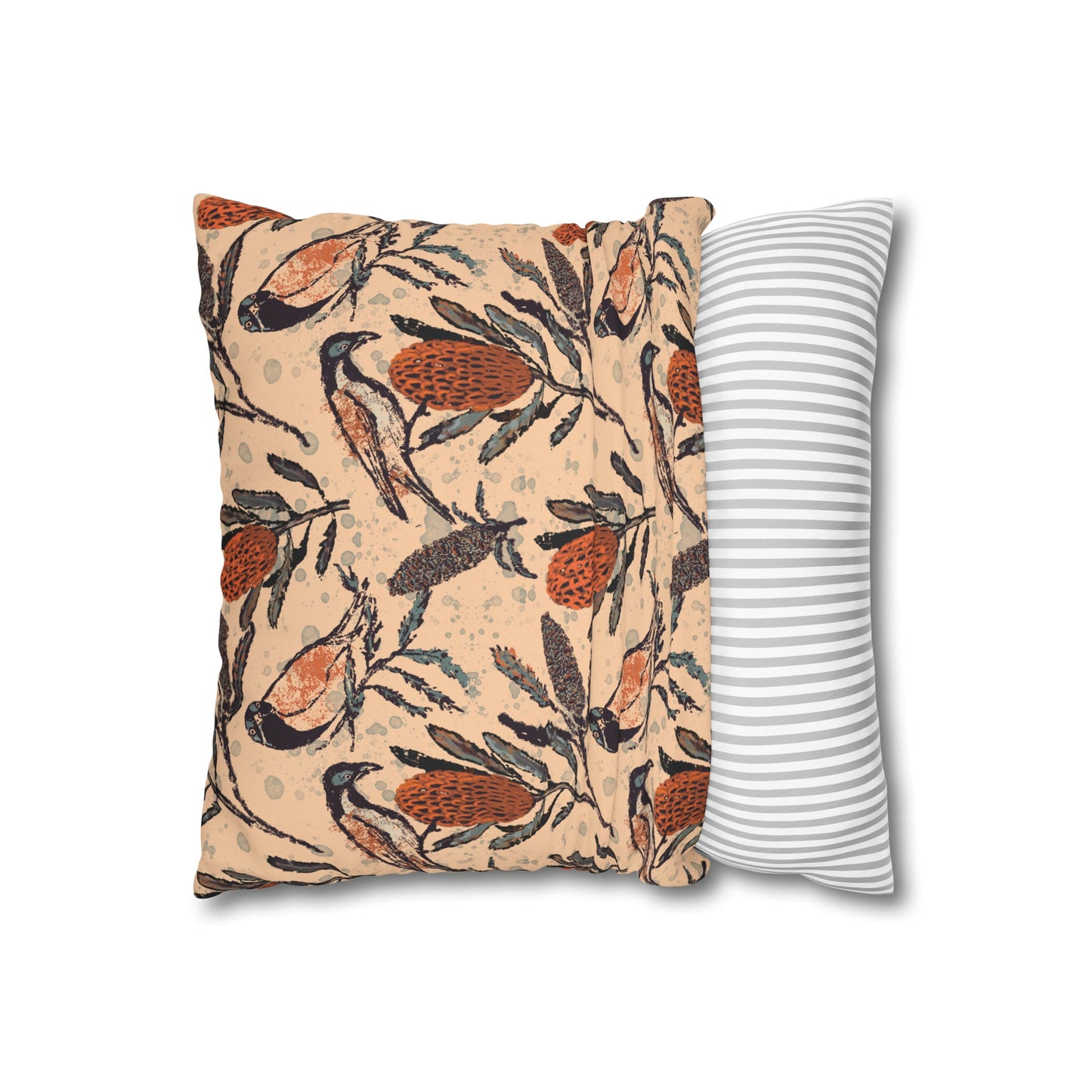 Honey Eaters Collection - Birds and Banksia flowers, hand drawn pattern - Solei Designs