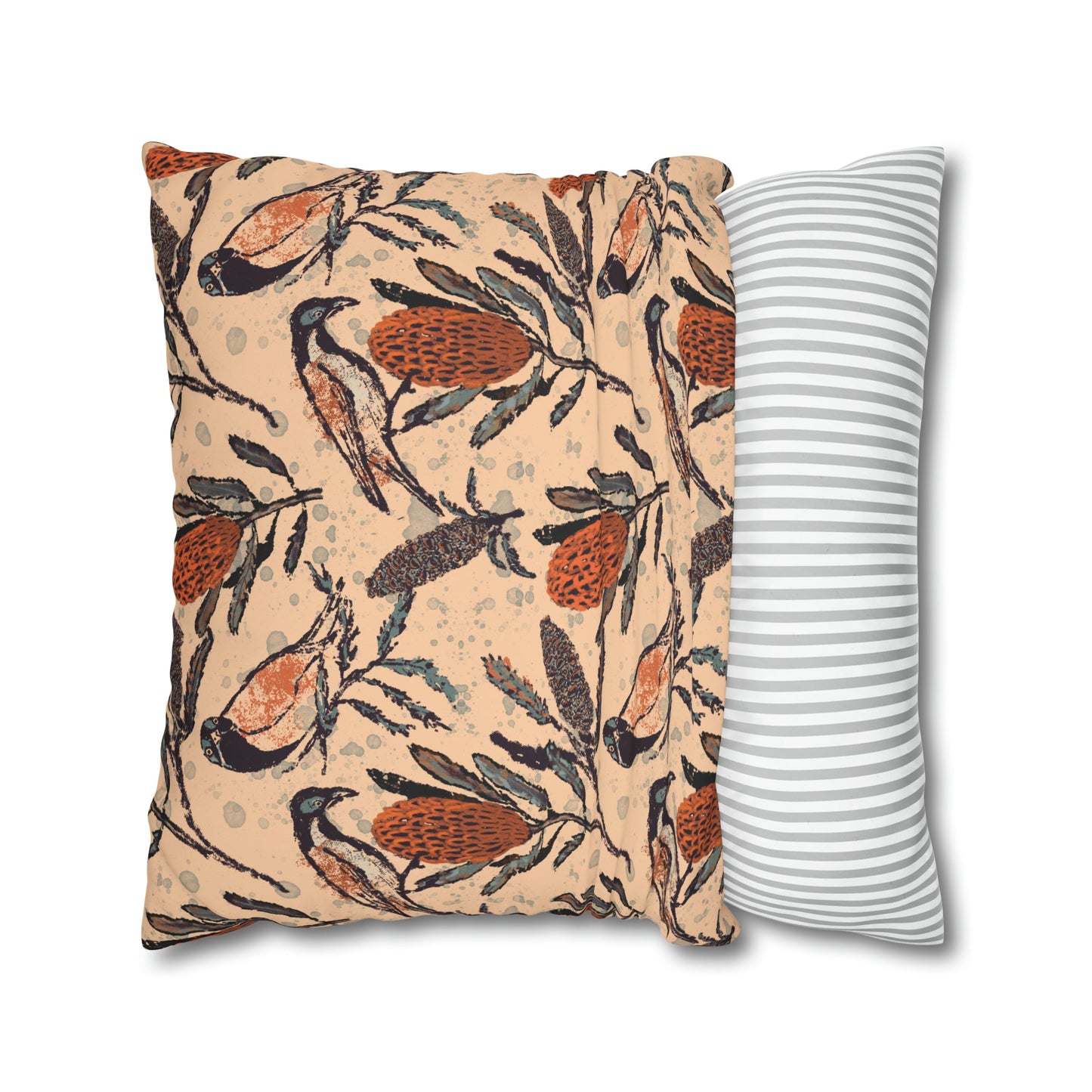 Honey Eaters Collection - Birds and Banksia flowers, hand drawn pattern - Solei Designs