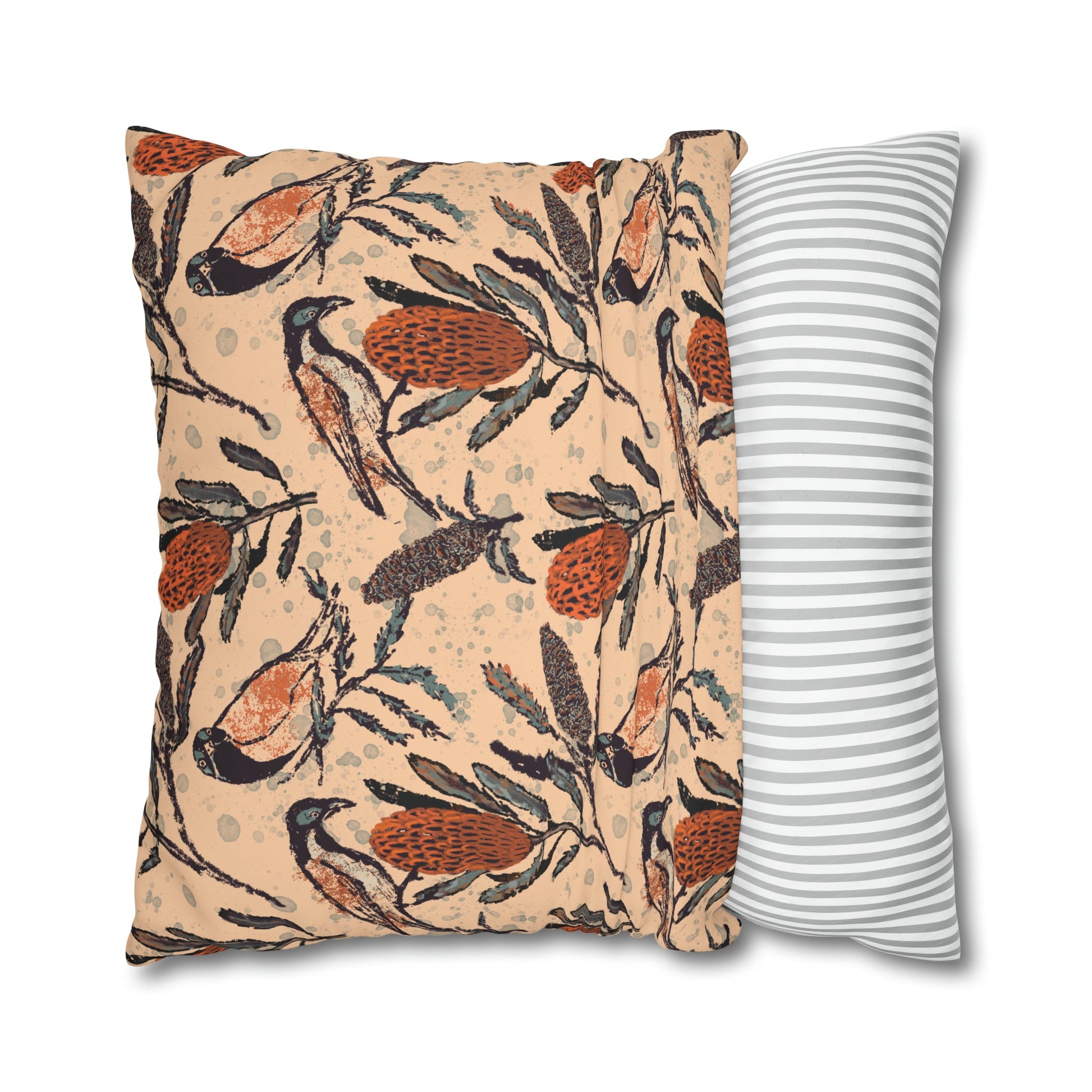 Honey Eaters Collection - Birds and Banksia flowers, hand drawn pattern - Solei Designs