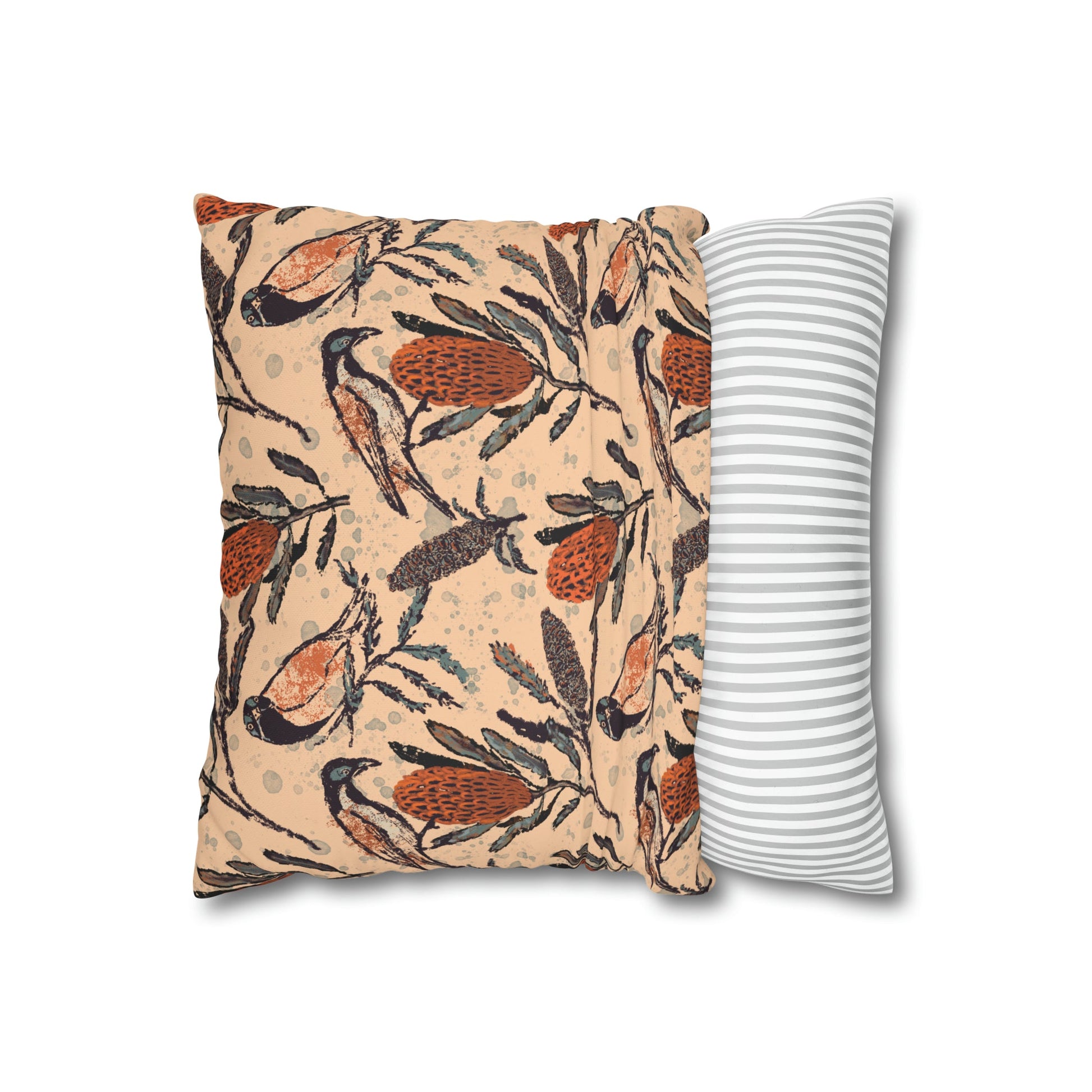 Honey Eaters Collection - Birds and Banksia flowers, hand drawn pattern - Solei Designs