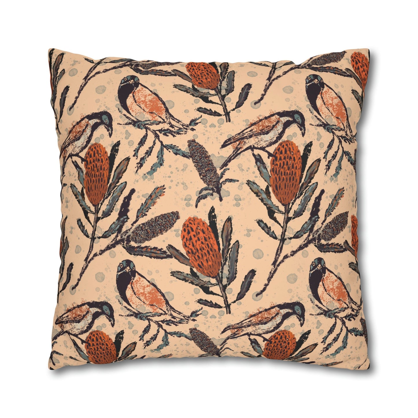 Honey Eaters Collection - Birds and Banksia flowers, hand drawn pattern - Solei Designs