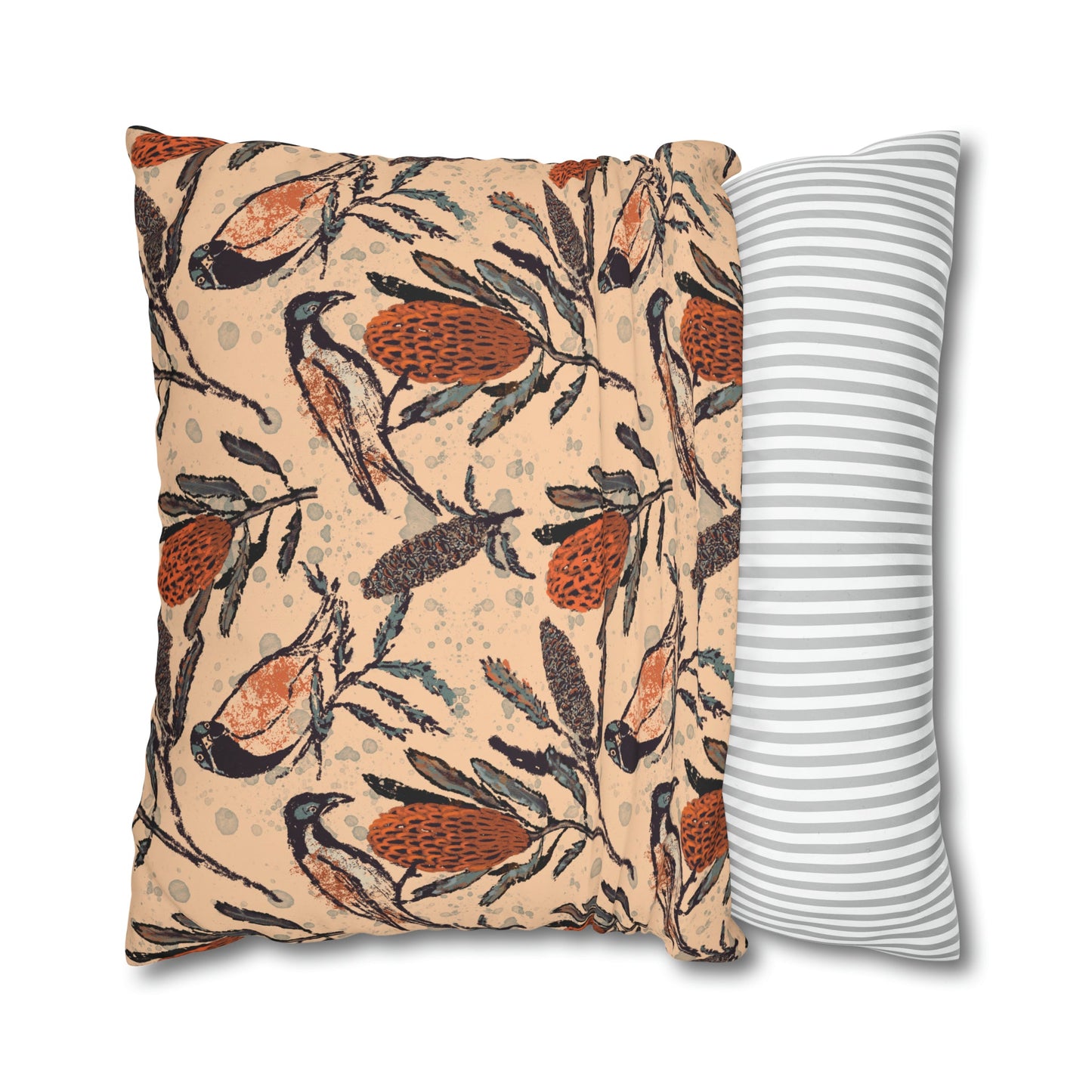 Honey Eaters Collection - Birds and Banksia flowers, hand drawn pattern - Solei Designs