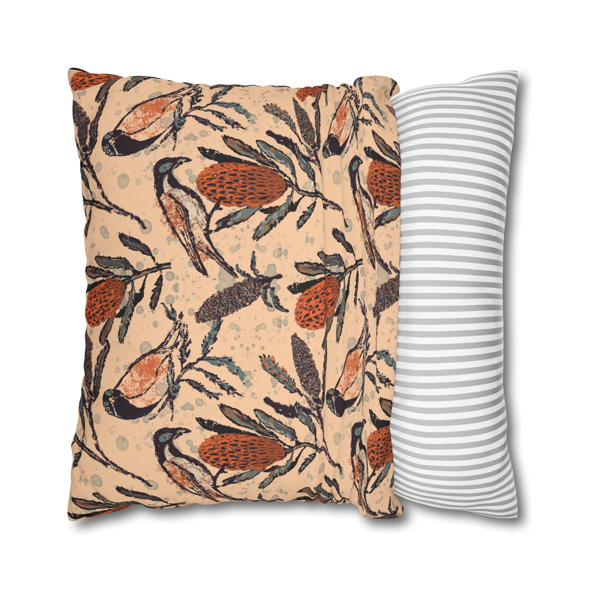 Honey Eaters Collection - Birds and Banksia flowers, hand drawn pattern - Solei Designs