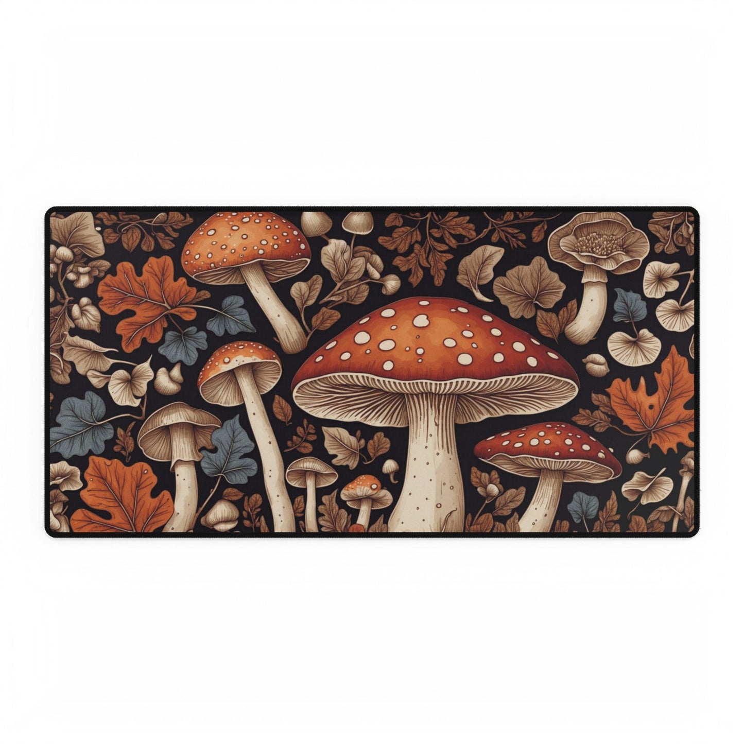 Large Desk Mat - Midnight Mushroom design - Solei Designs