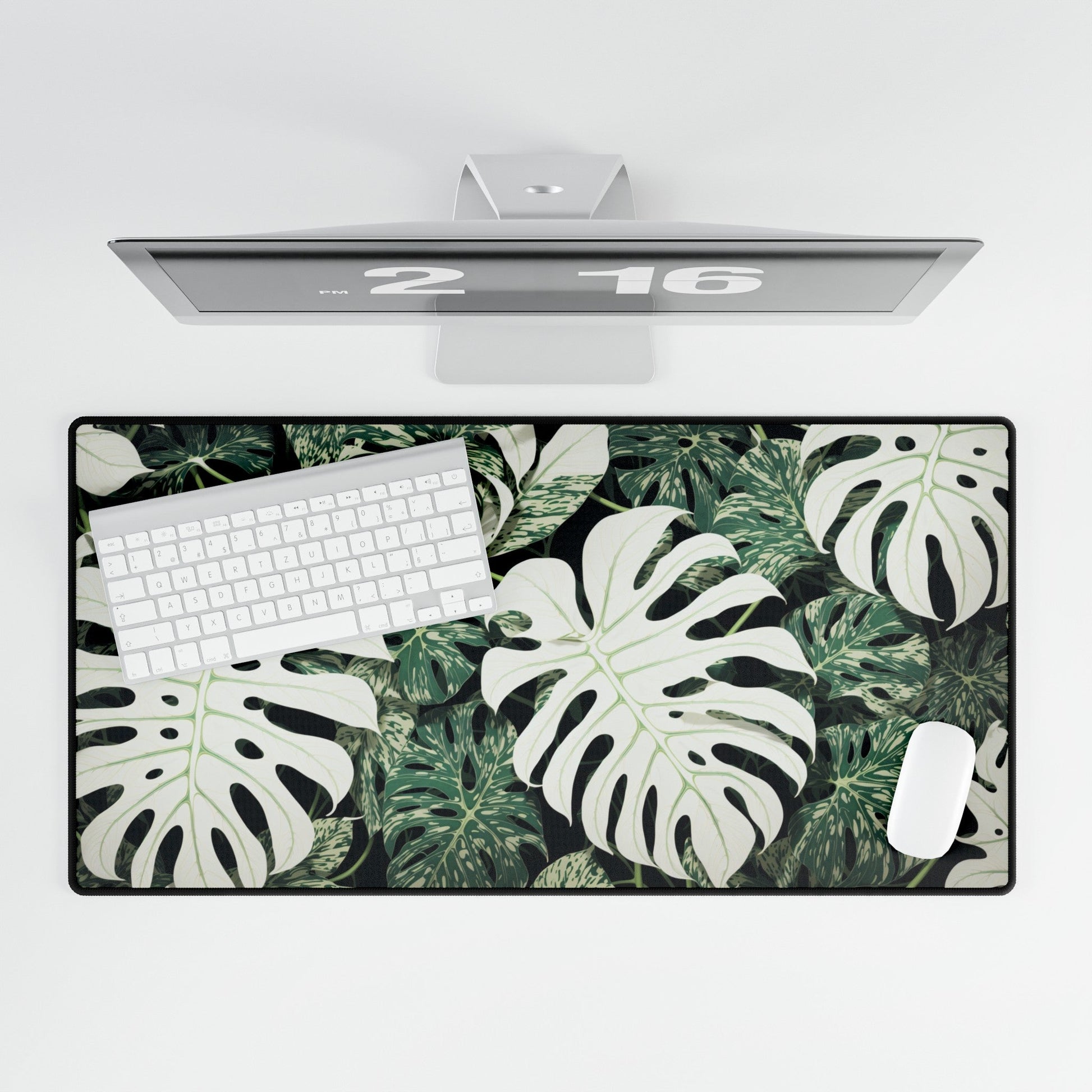 Large Desk Mats - Monstera Leaves design - Solei Designs