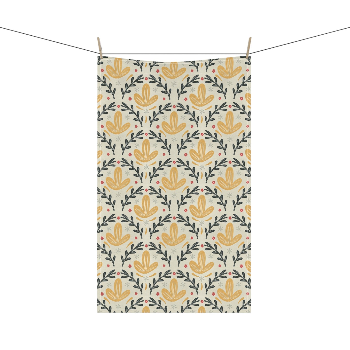 Leafy Yellow compliment - 100% Cotton Kitchen Tea Towels from the Summer Daze Collection - Solei Designs