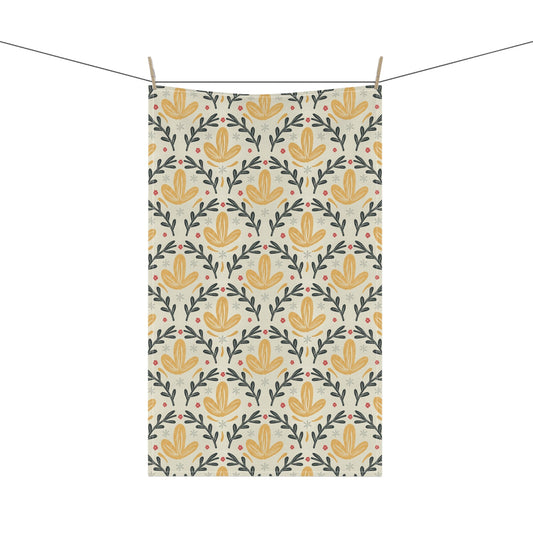 Leafy Yellow compliment - 100% Cotton Kitchen Tea Towels from the Summer Daze Collection - Solei Designs