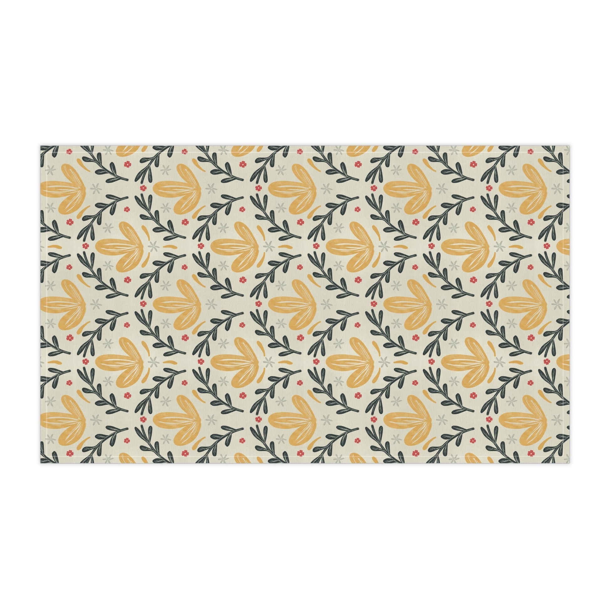 Leafy Yellow compliment - 100% Cotton Kitchen Tea Towels from the Summer Daze Collection - Solei Designs