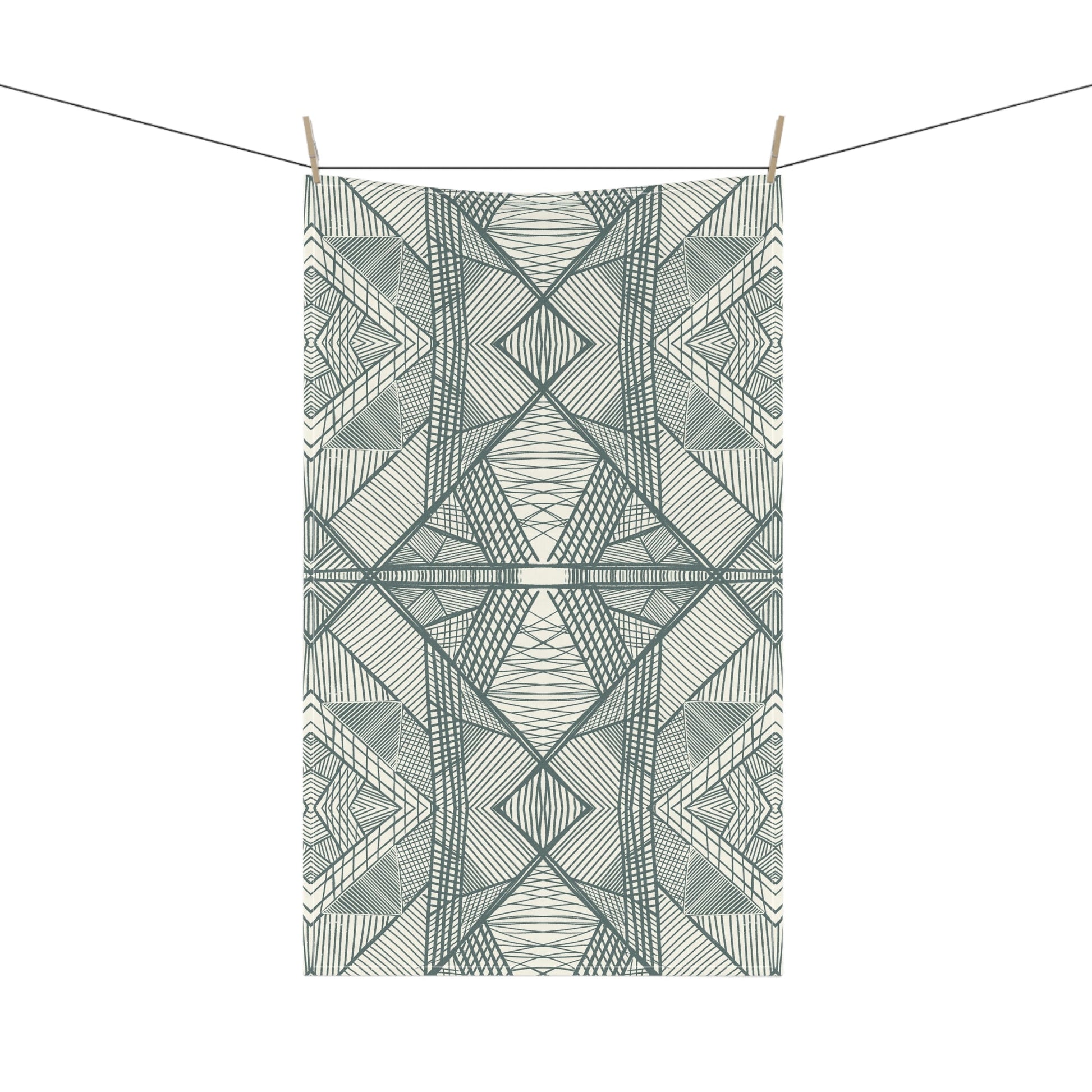 Linework compliment - 100% Cotton Kitchen Tea Towel from the Native Patches design collection - Solei Designs