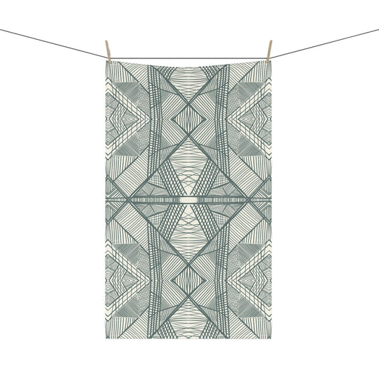 Linework compliment - 100% Cotton Kitchen Tea Towel from the Native Patches design collection - Solei Designs