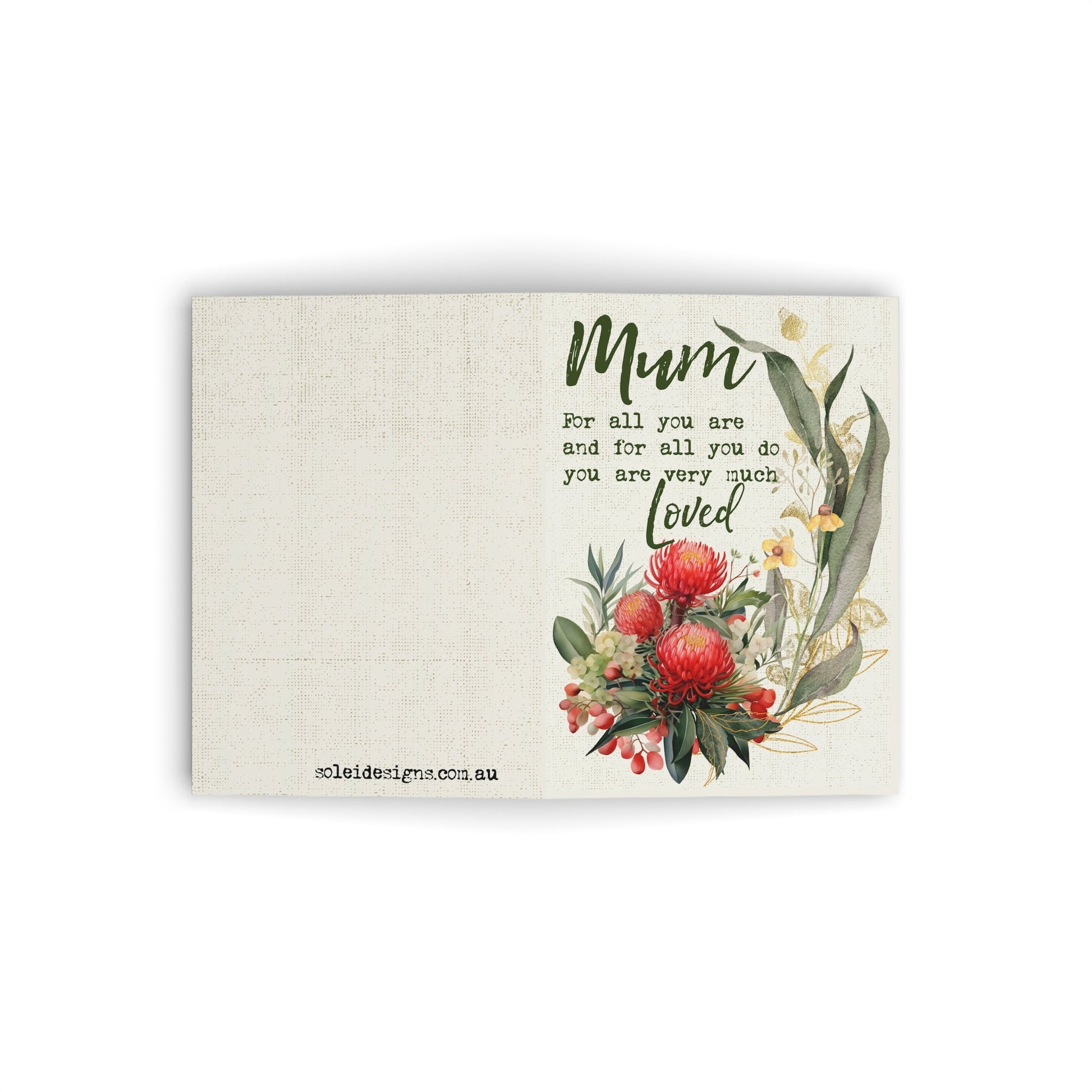 Mum appreciation gift card - Solei Designs