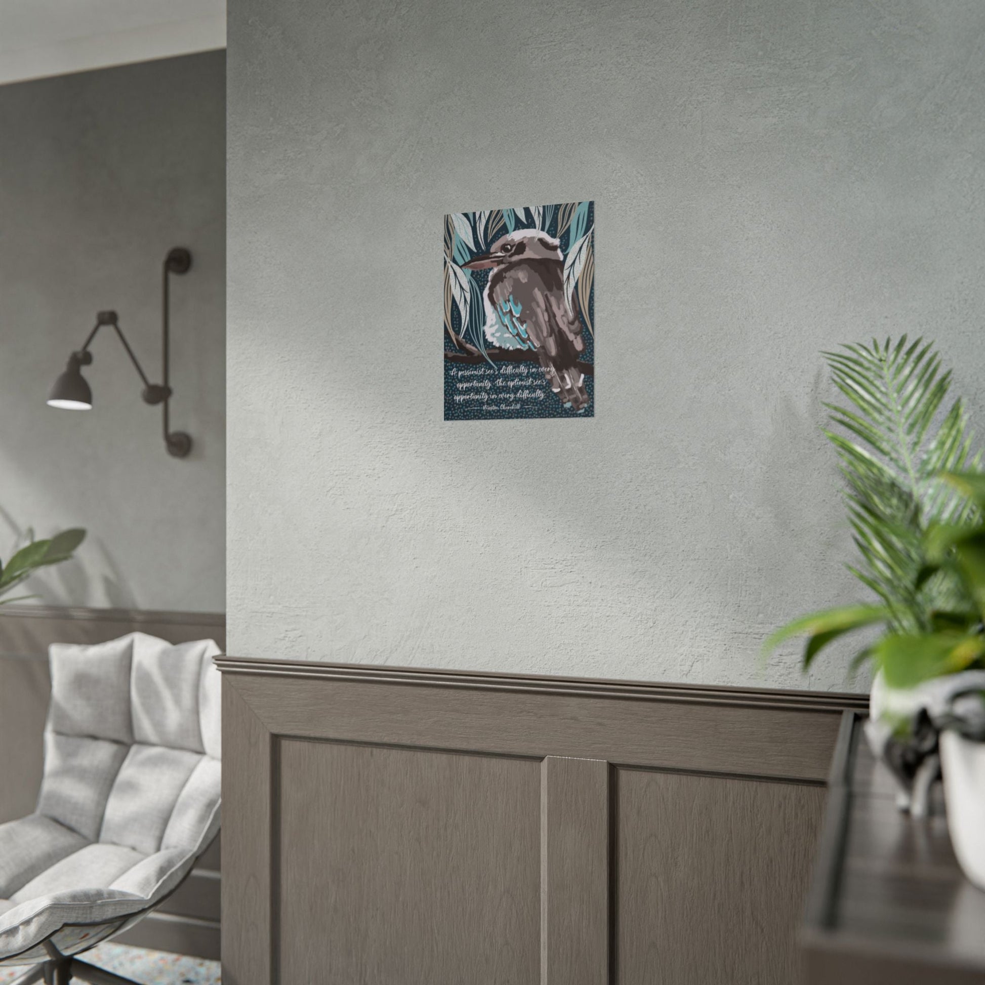 Native Australian Kookaburra - unframed poster print - Solei Designs