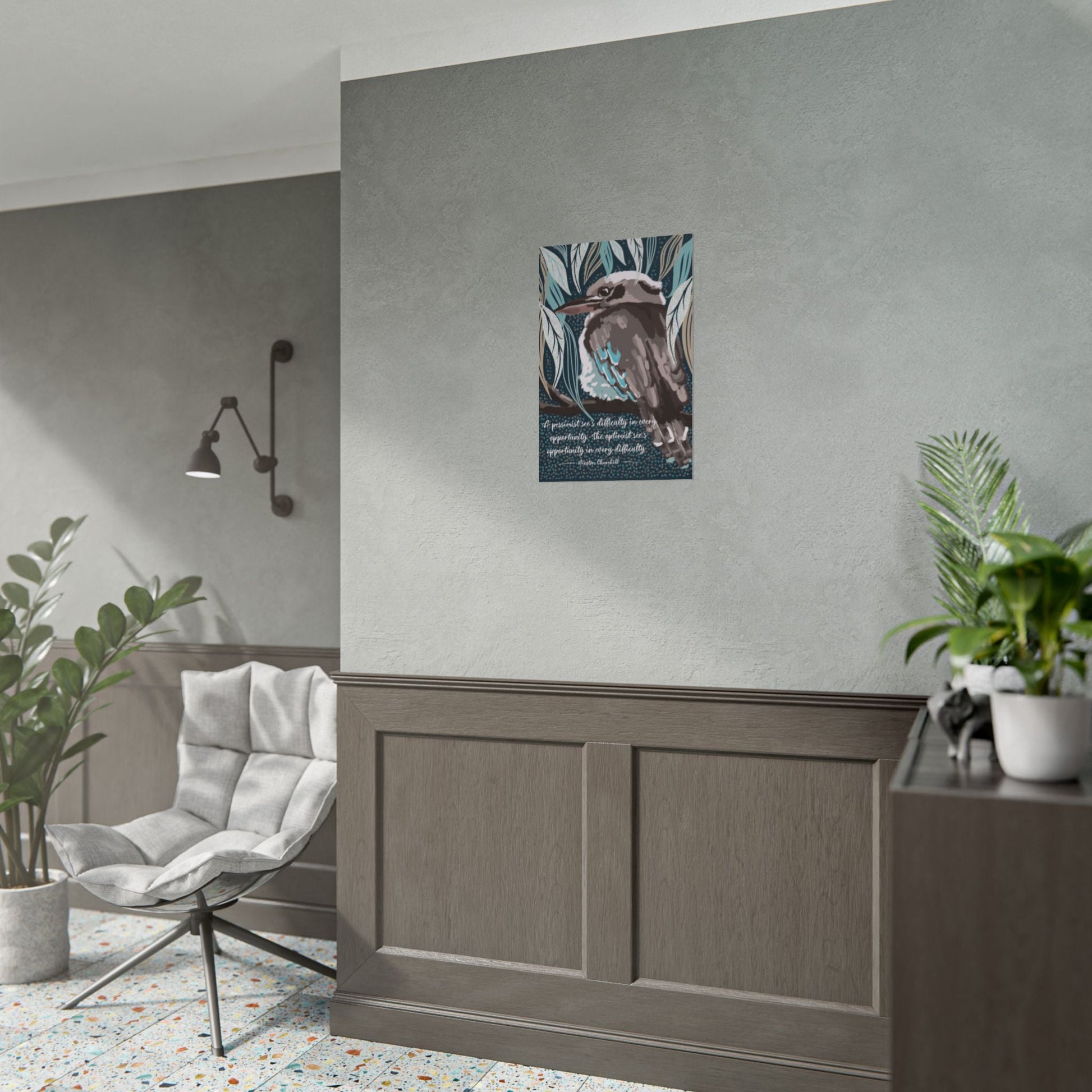 Native Australian Kookaburra - unframed poster print - Solei Designs