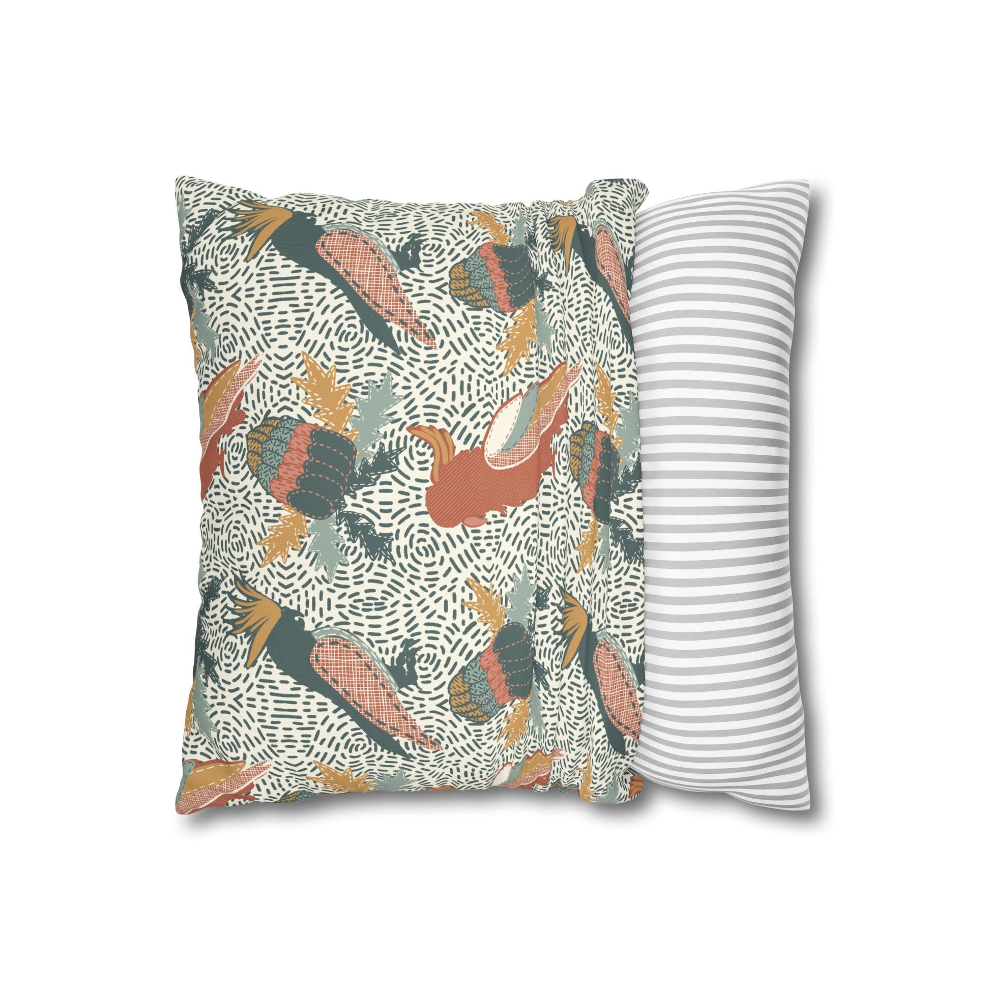 Native Patches Collection - hand drawn artwork - protea cushion - Solei Designs