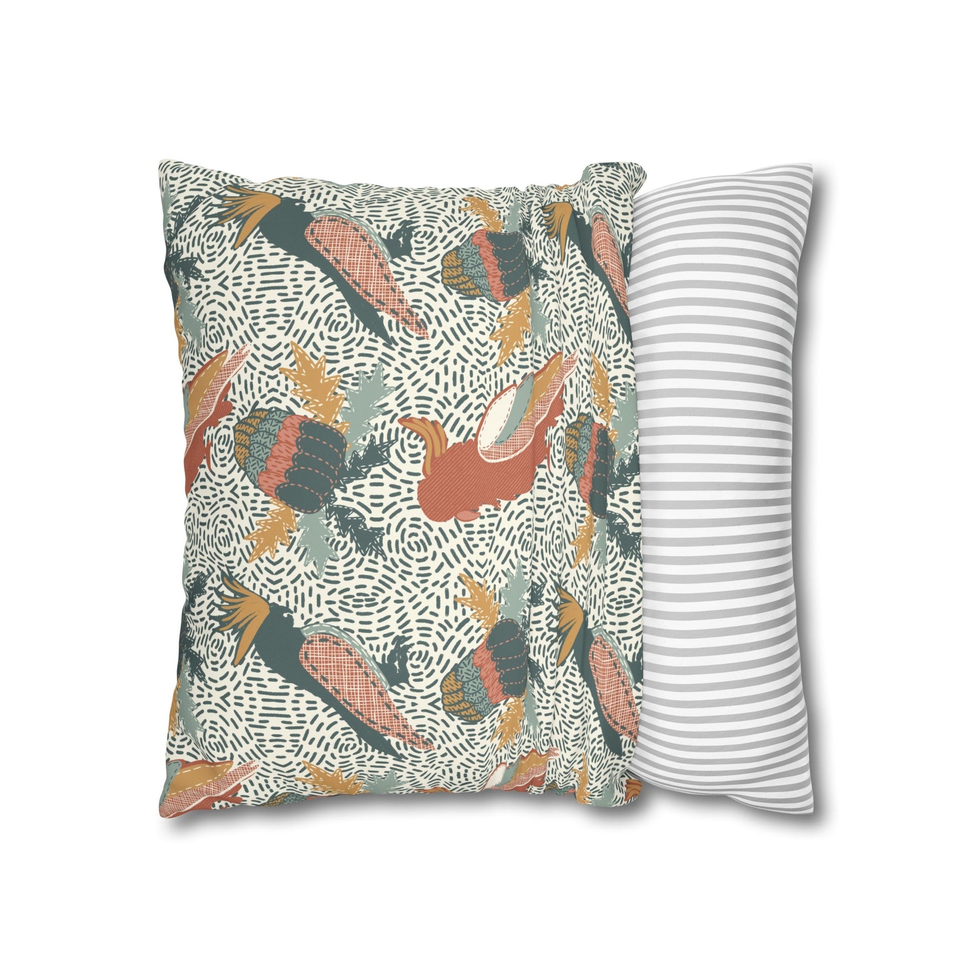 Native Patches Collection - hand drawn artwork - protea cushion - Solei Designs