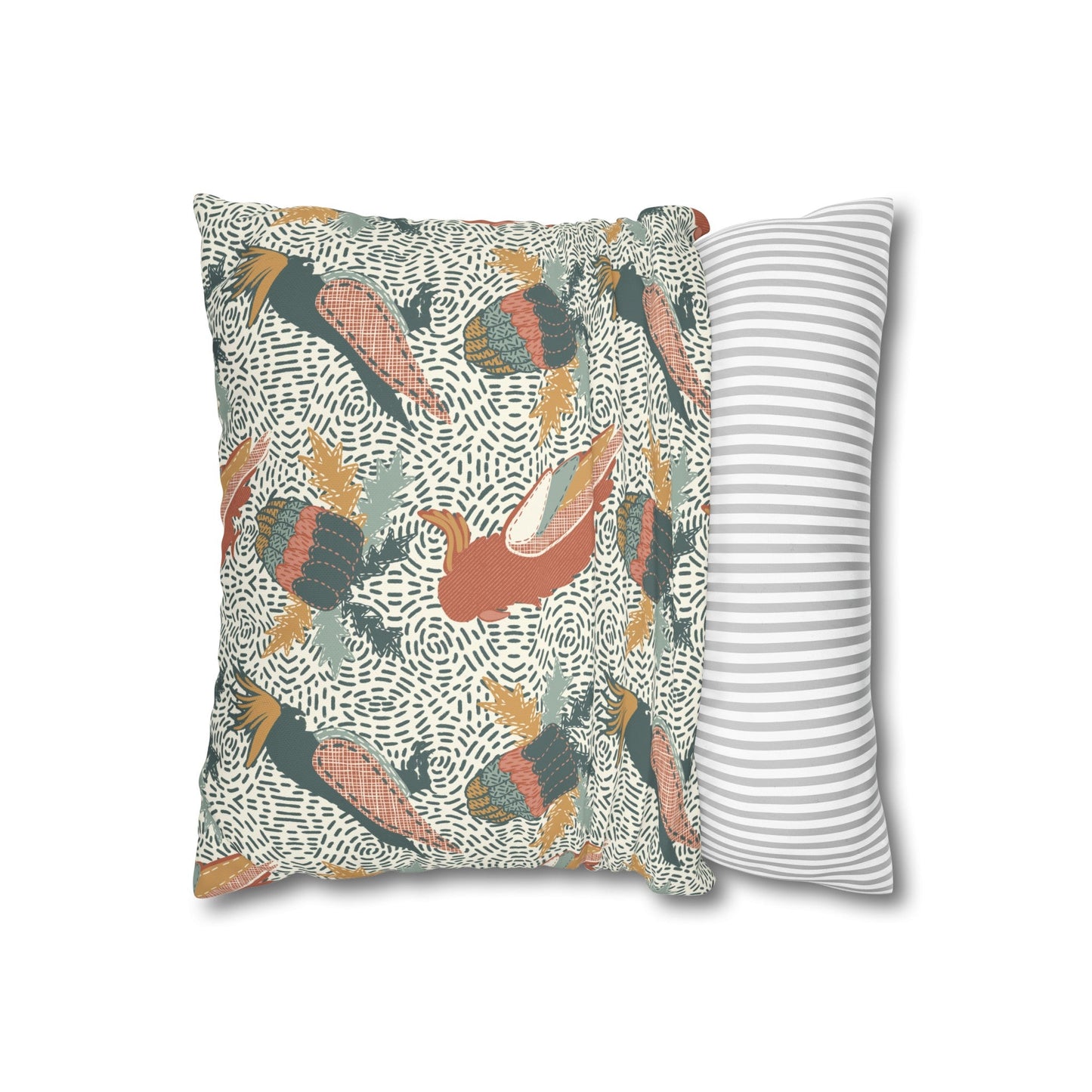 Native Patches Collection - hand drawn artwork - protea cushion - Solei Designs