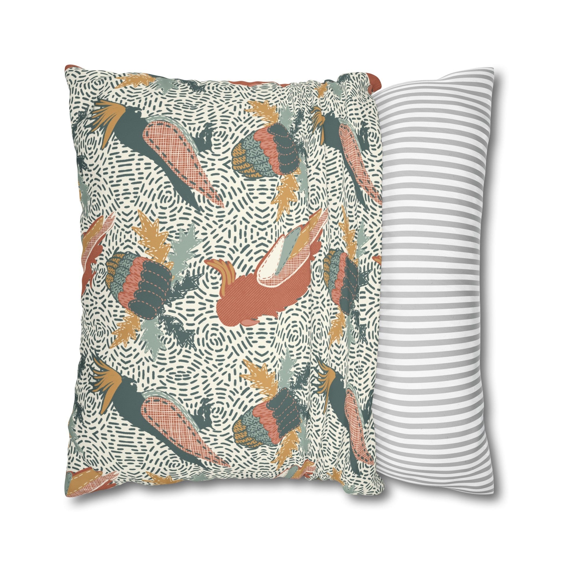 Native Patches Collection - hand drawn artwork - protea cushion - Solei Designs