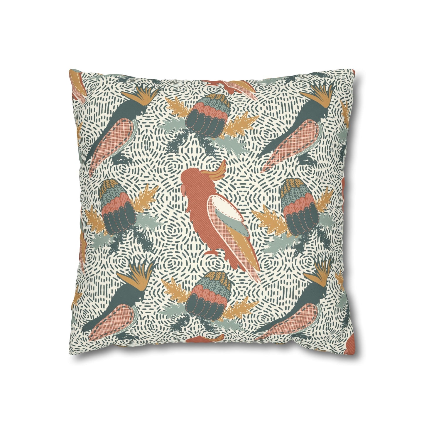 Native Patches Collection - hand drawn artwork - protea cushion - Solei Designs